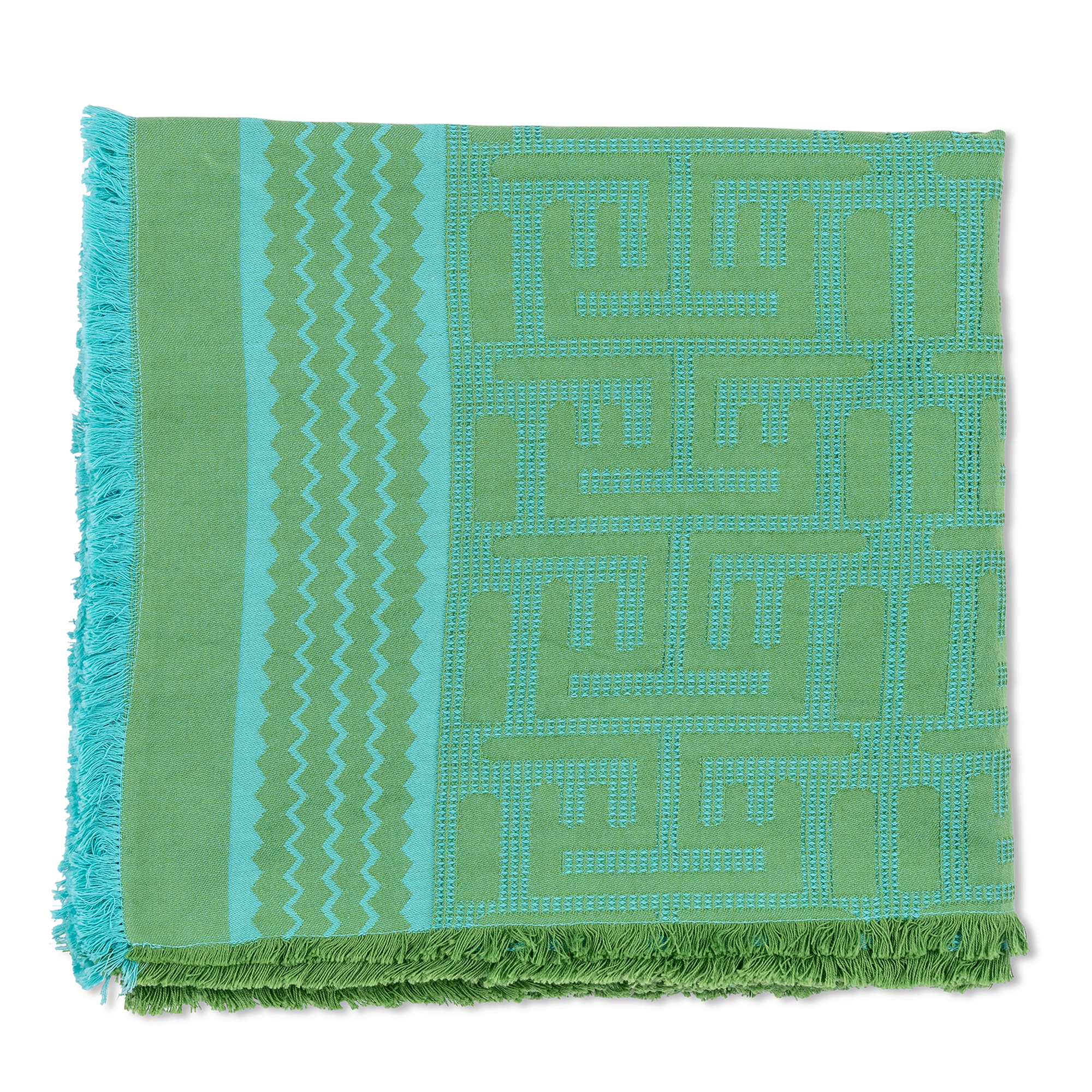 Kuba Beach Mat - Green + Turquoise