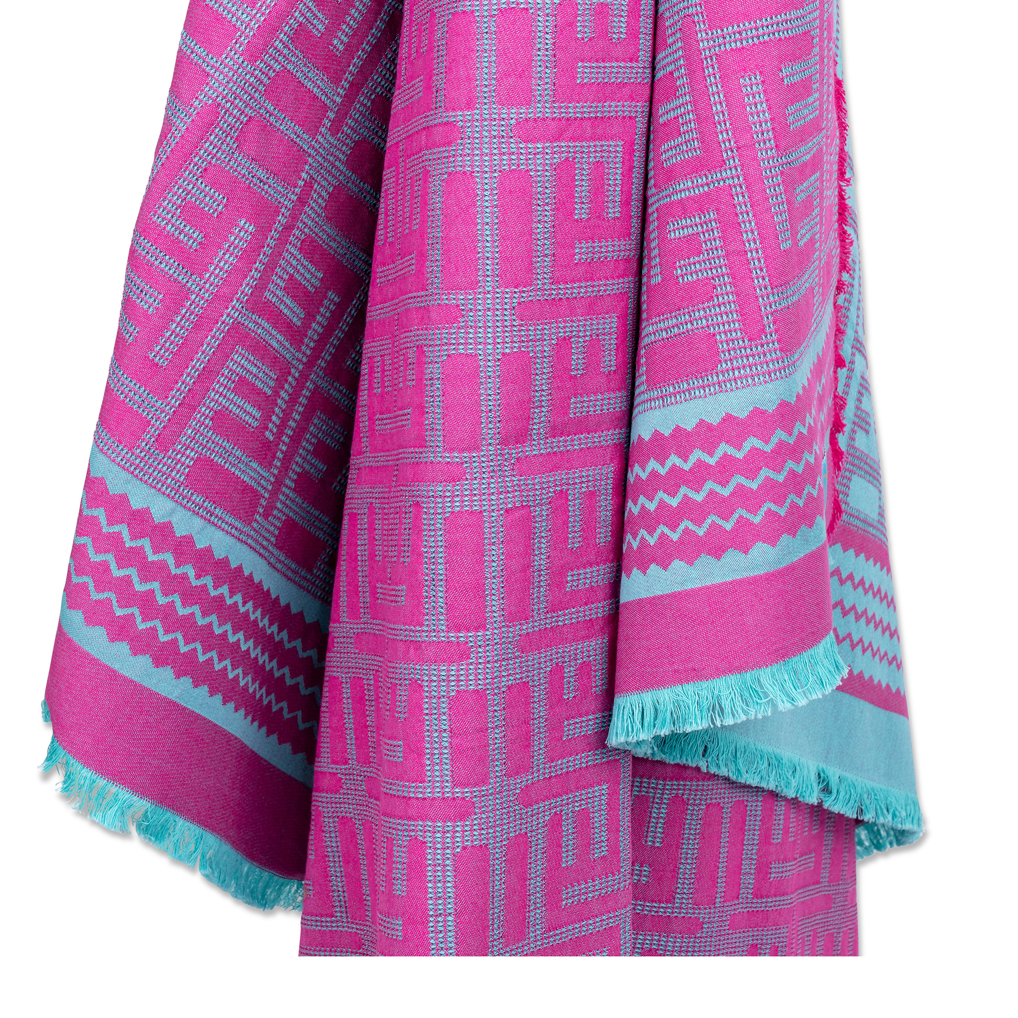 Kuba Beach Mat - Pink + Turquoise