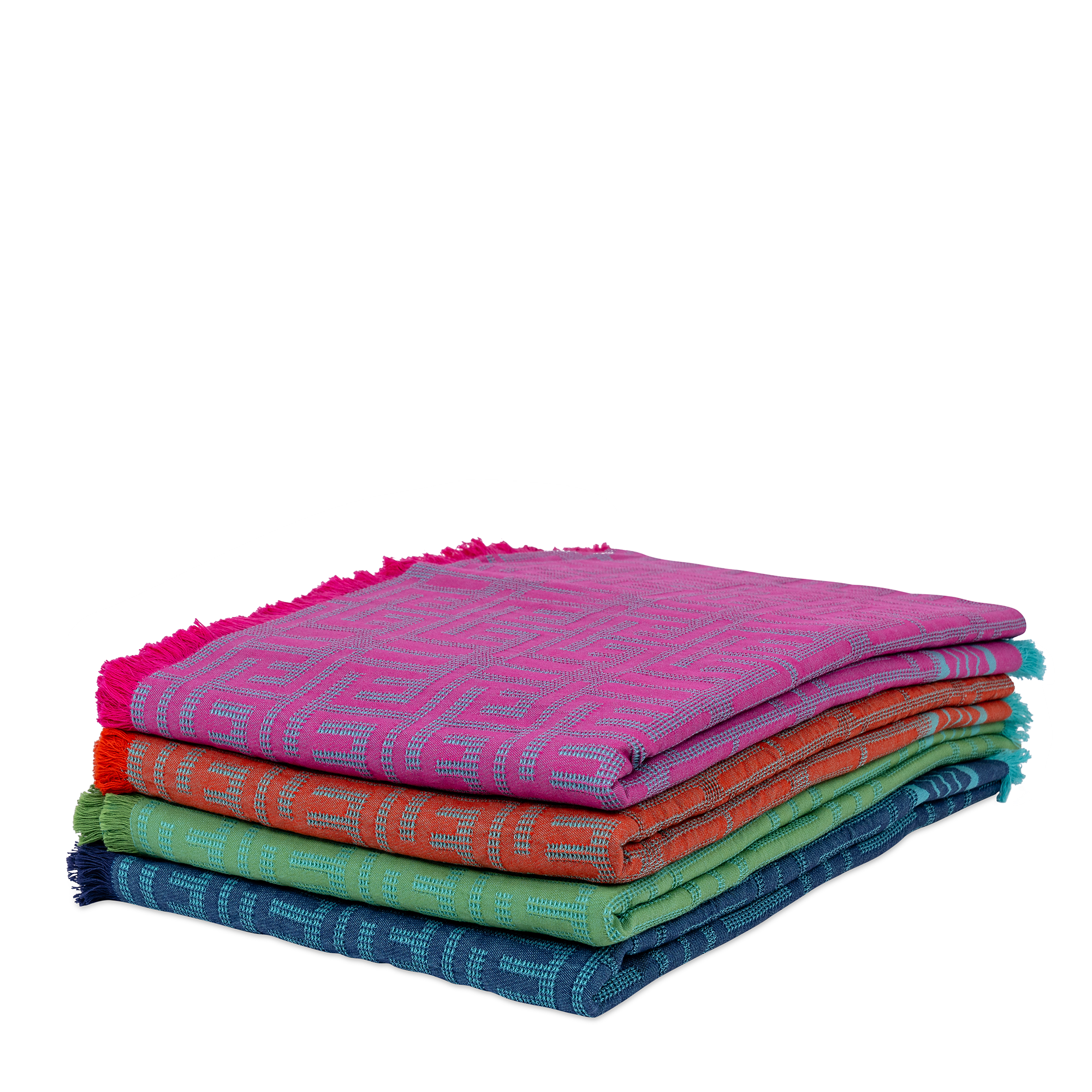 Kuba Beach Mat - Pink + Turquoise