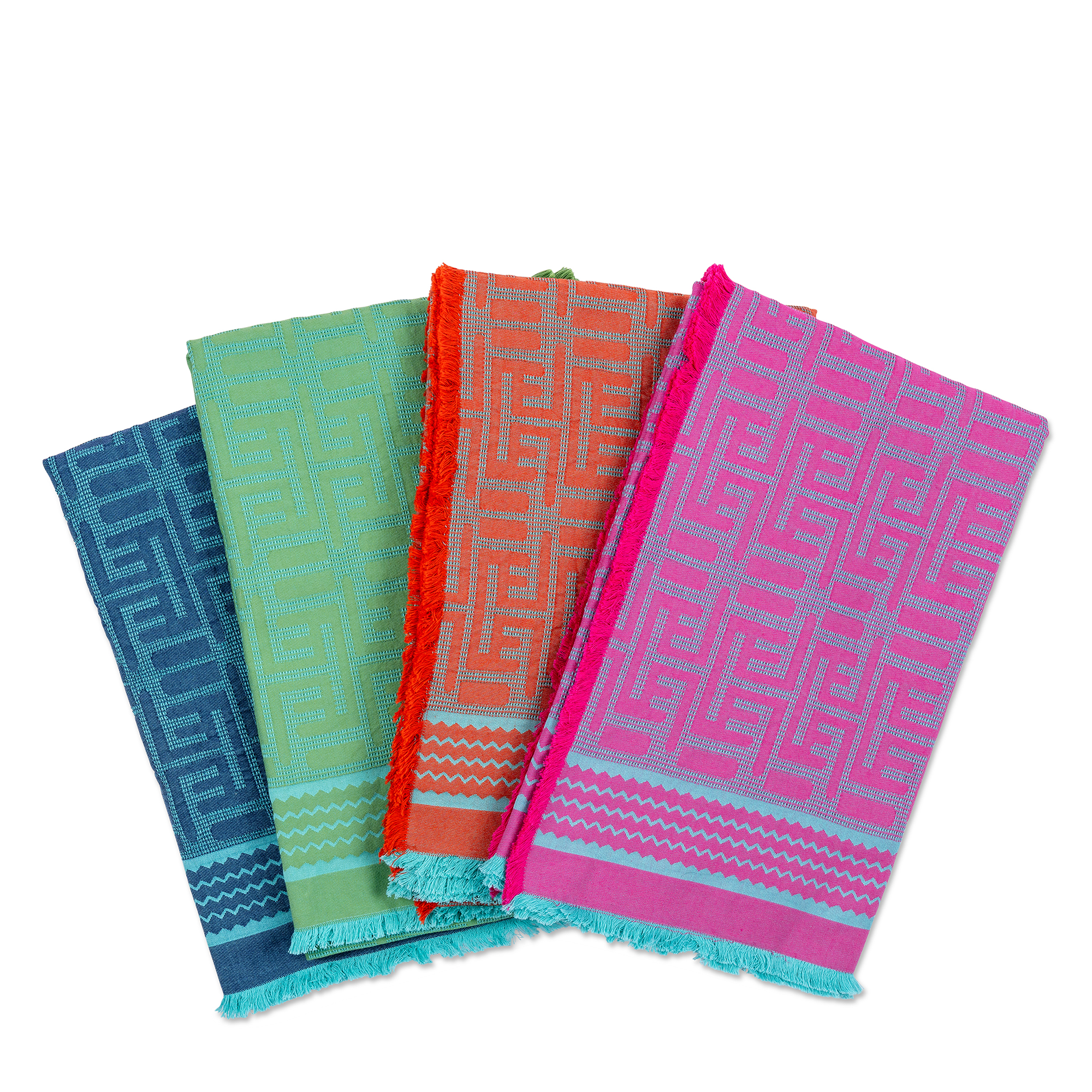 Kuba Beach Mat - Pink + Turquoise