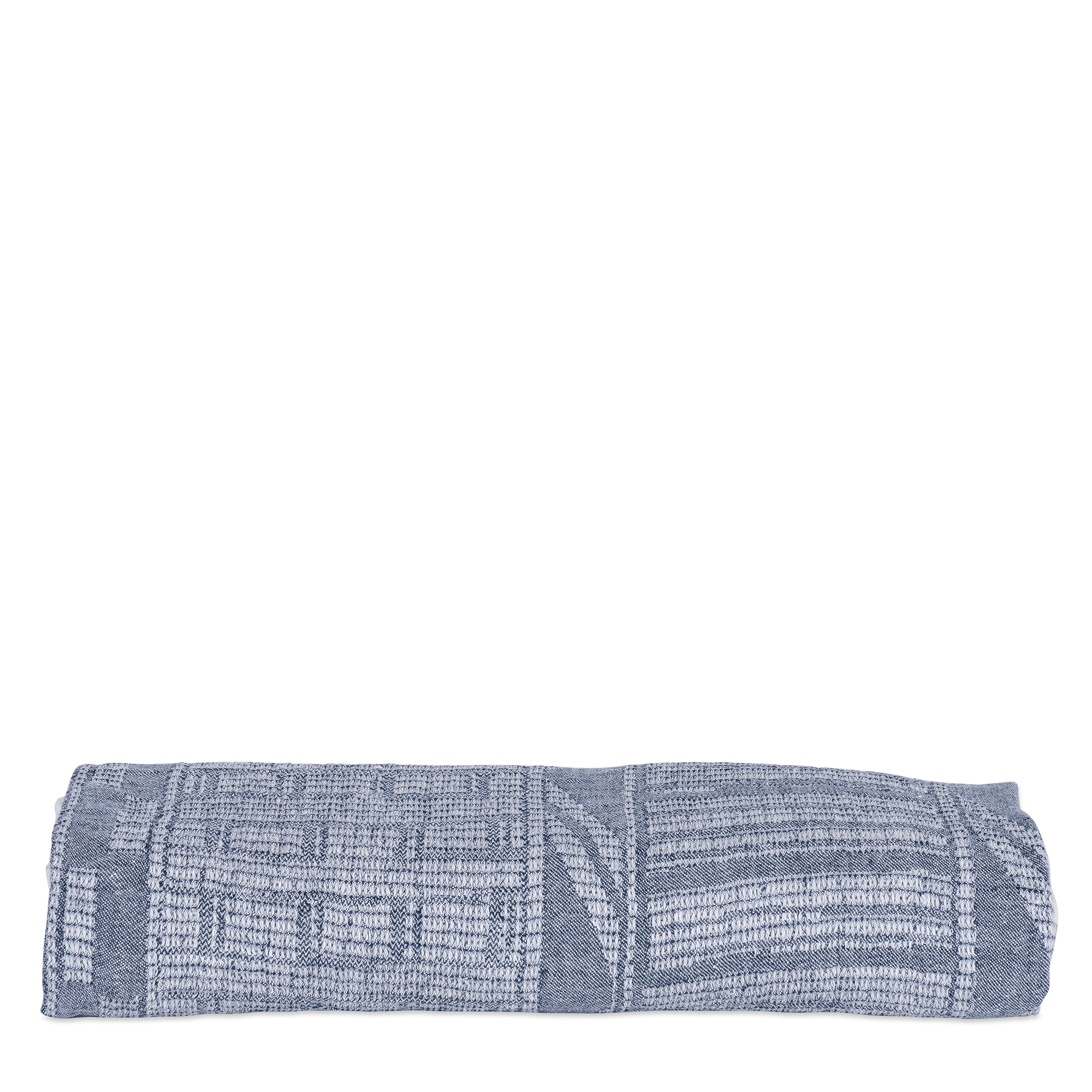 Bogolan Linen Lounge Throw - Navy