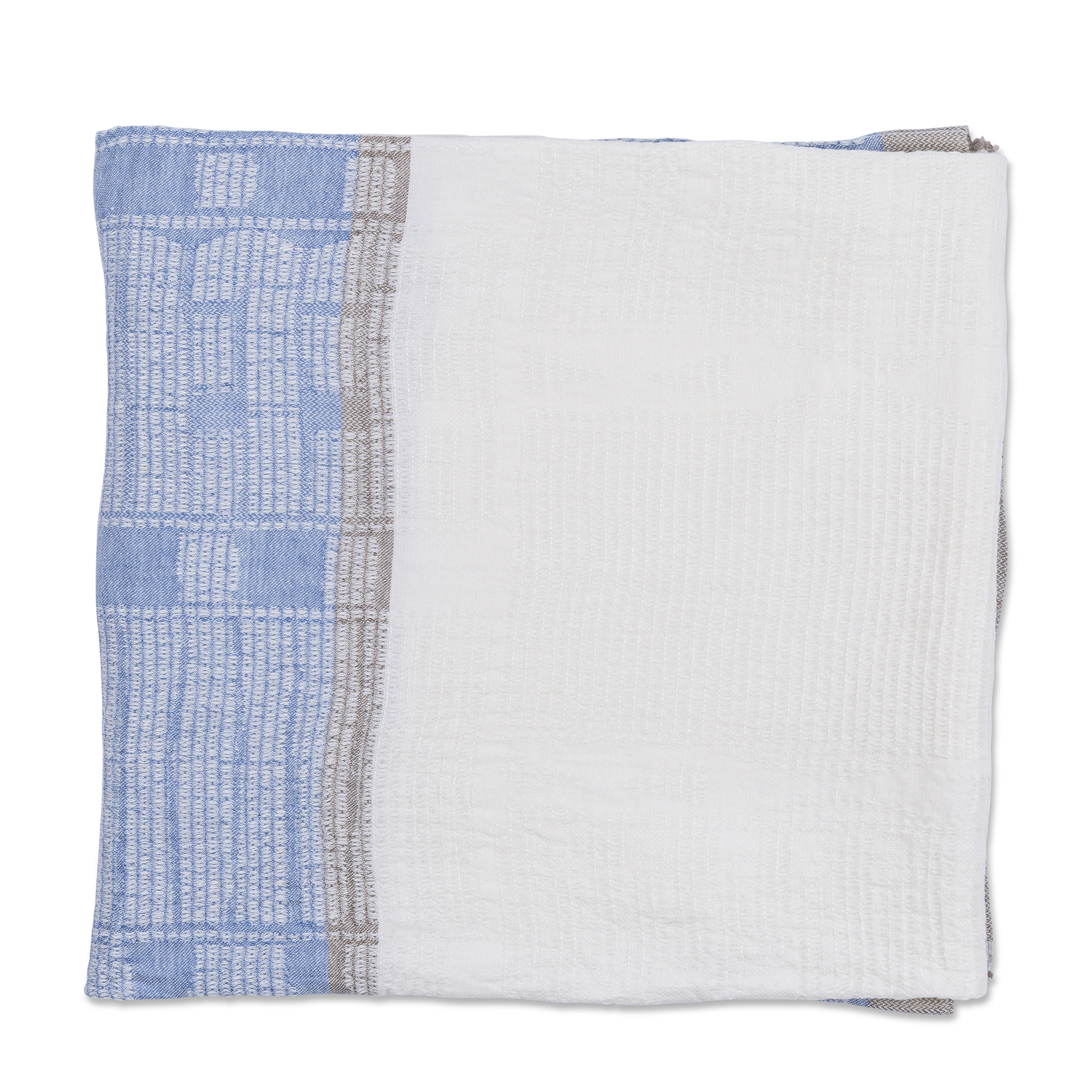 Bogolan Linen Lounge Throw - Agate