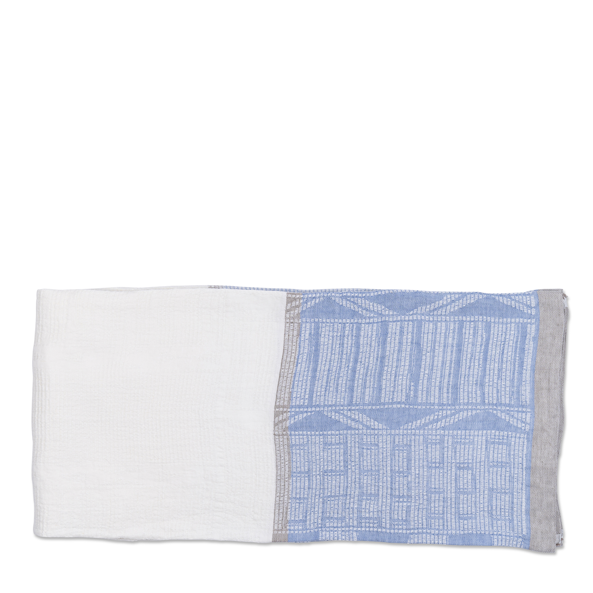 Bogolan Linen Lounge Throw - Agate