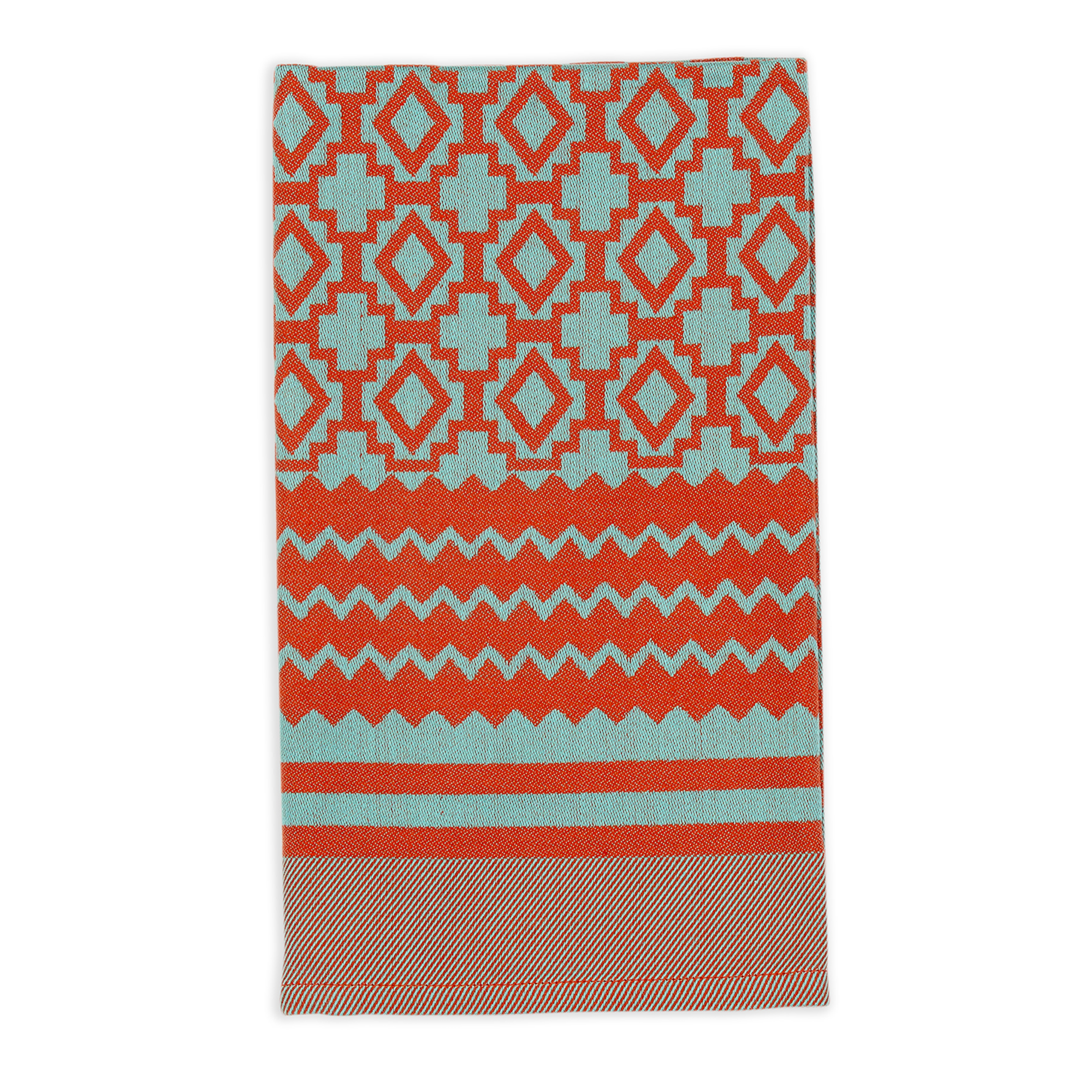 Penta Tea Towel - Geometric Coral