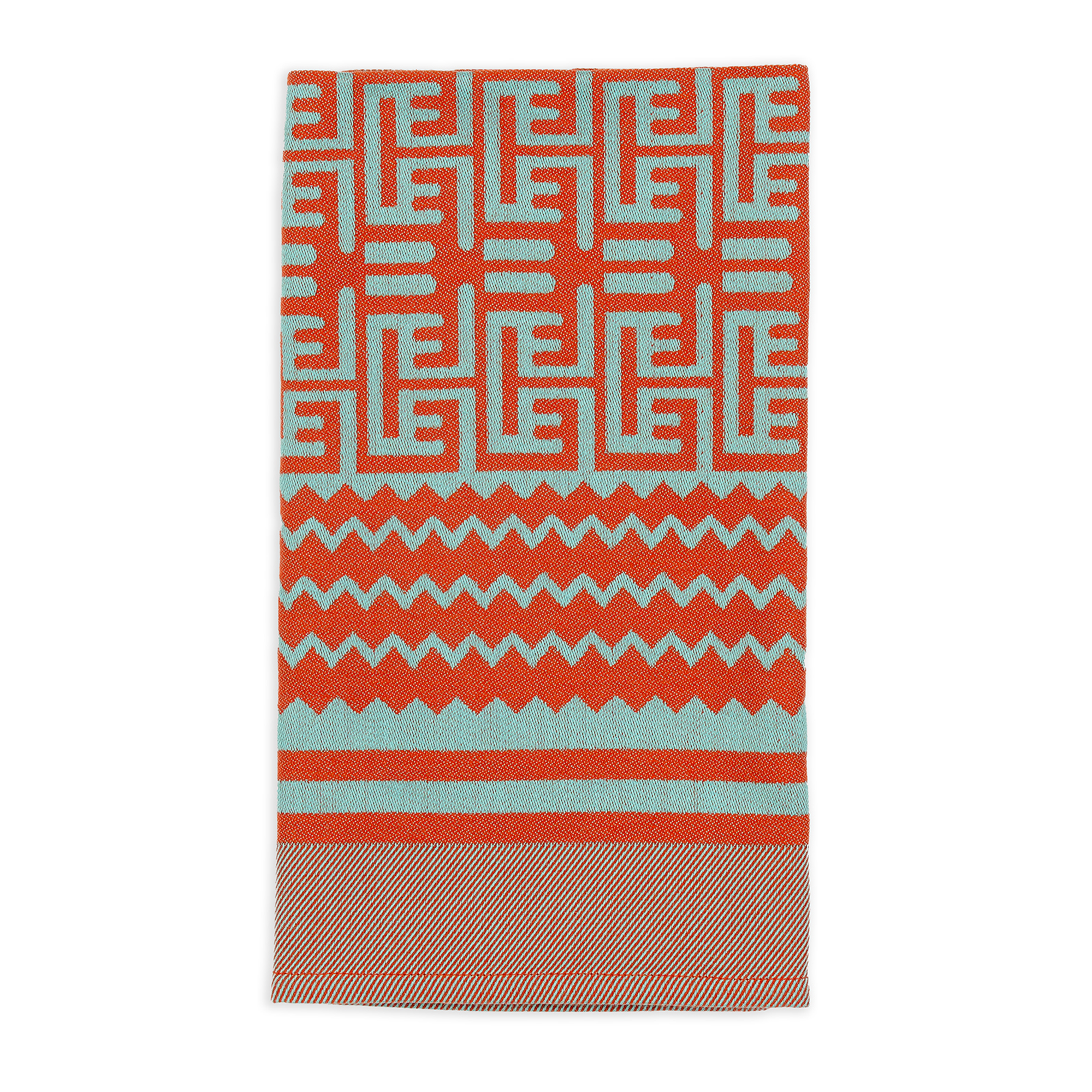 Penta Tea Towel - Geometric Coral