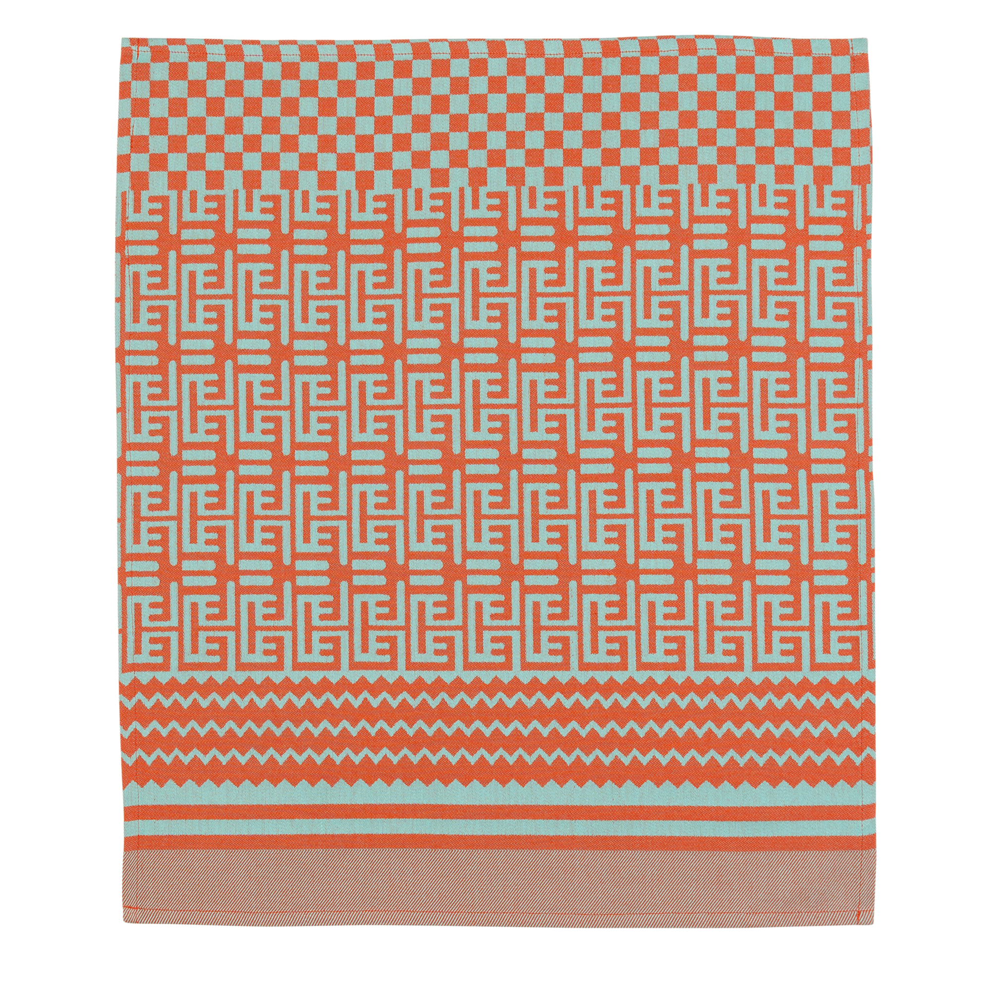 Penta Tea Towel - Geometric Coral