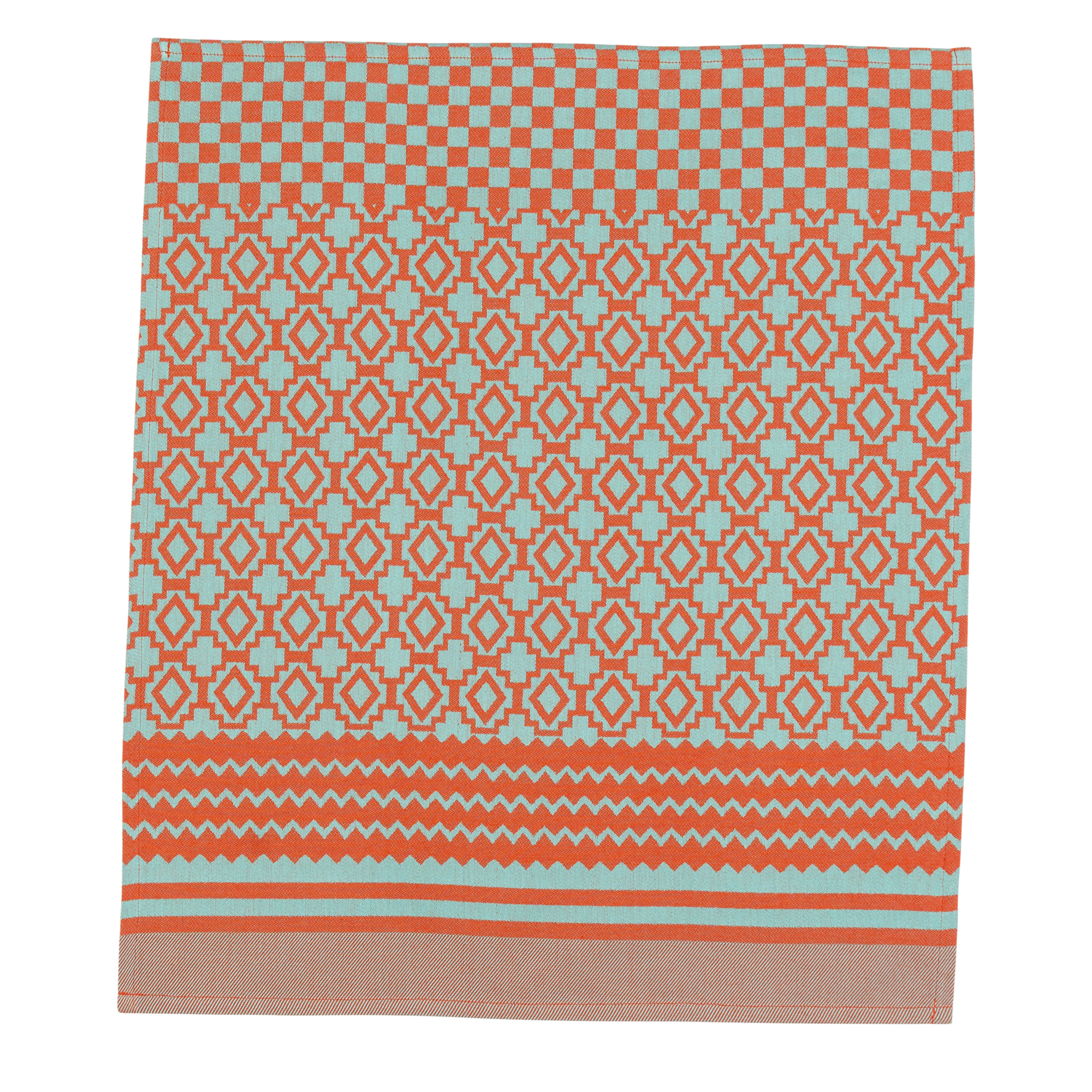 Penta Tea Towel - Geometric Coral