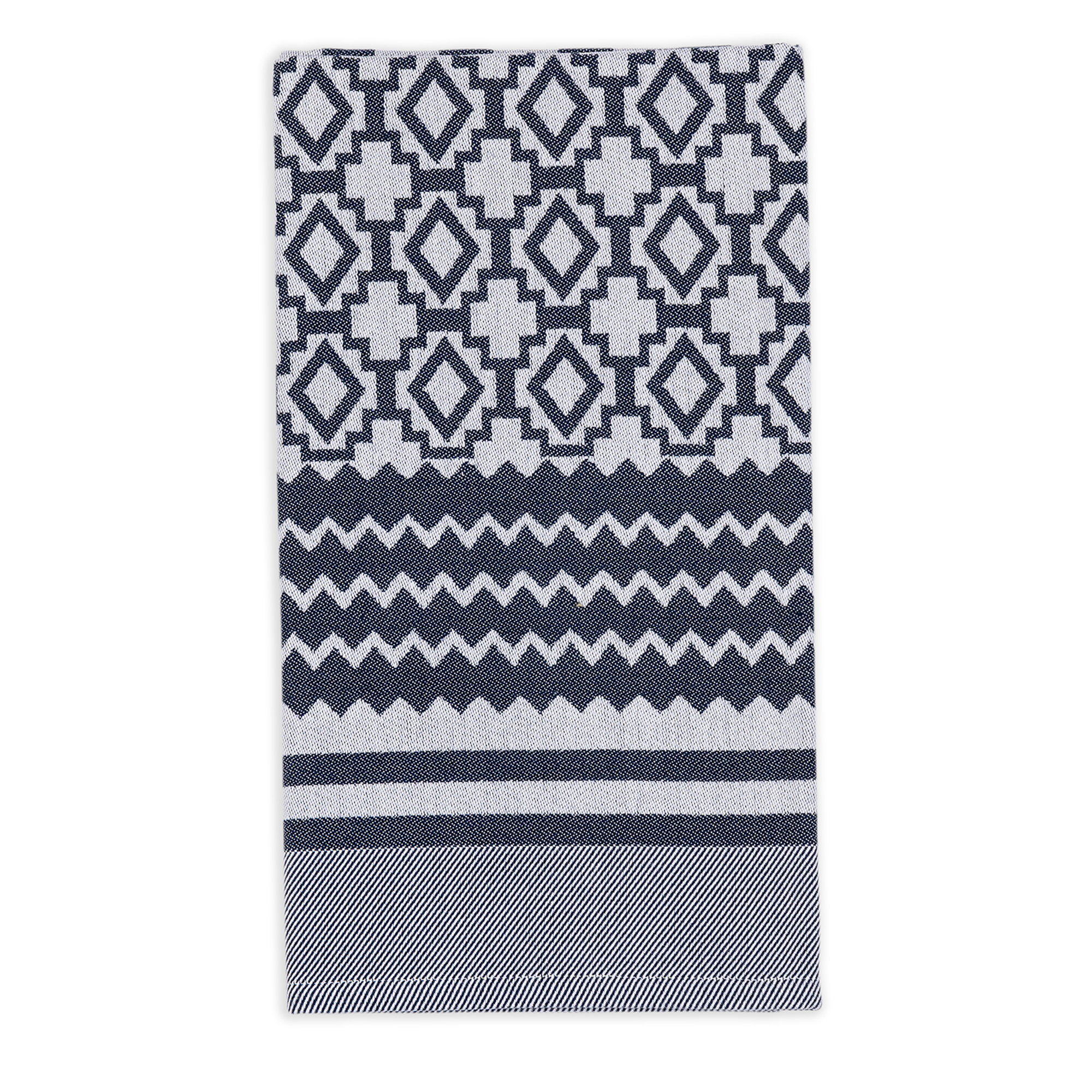 Penta Tea Towel - Geometric Indigo