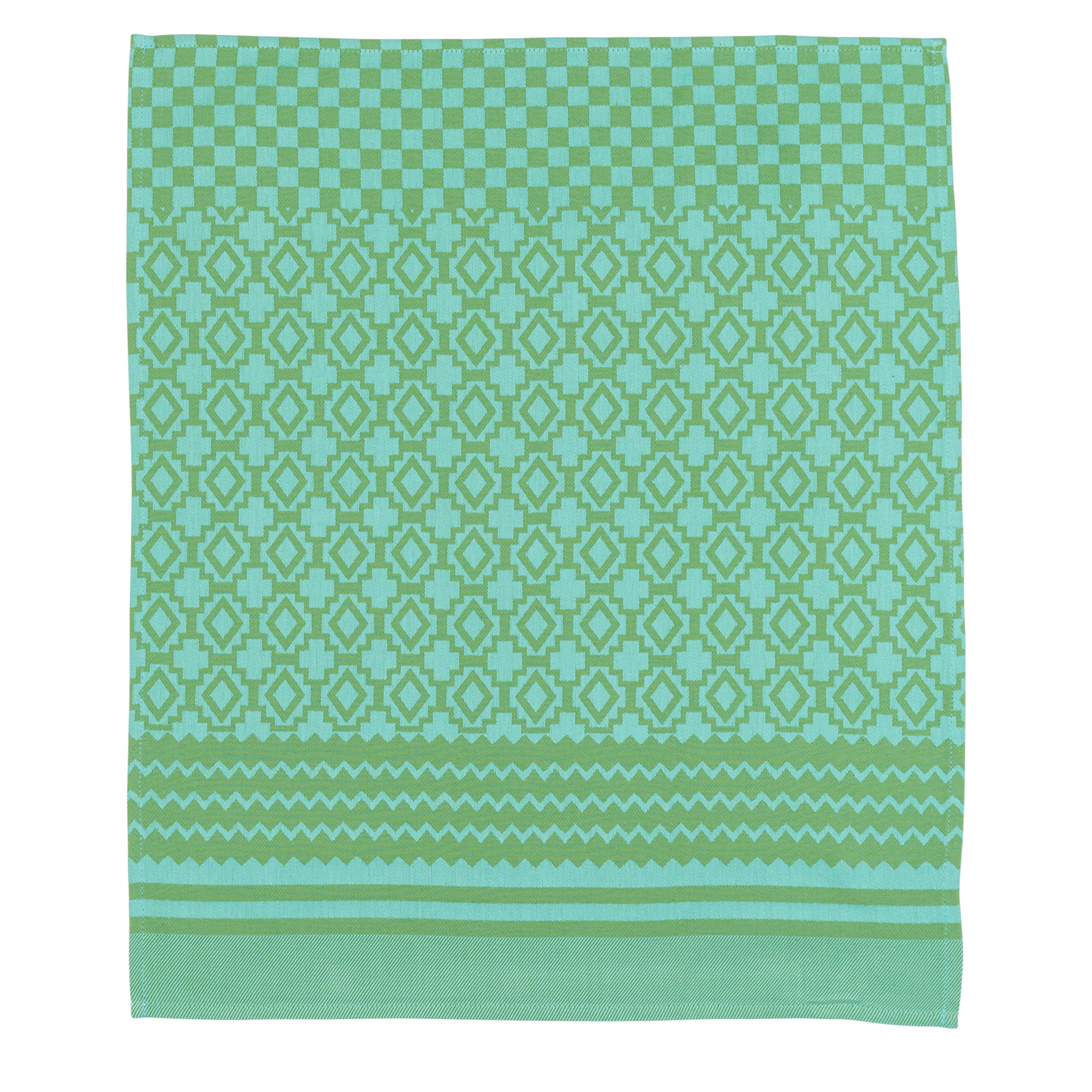 Penta Tea Towel - Geometric Lime