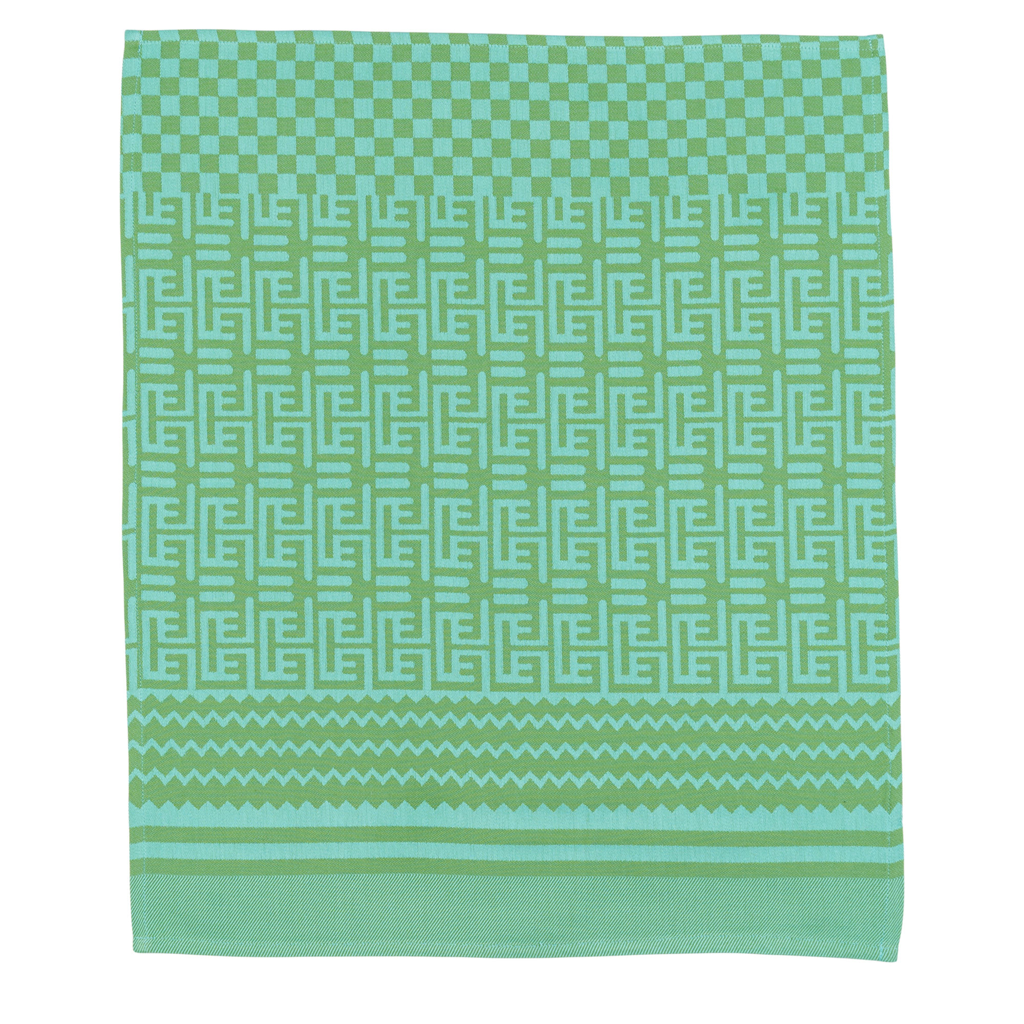 Penta Tea Towel - Geometric Lime