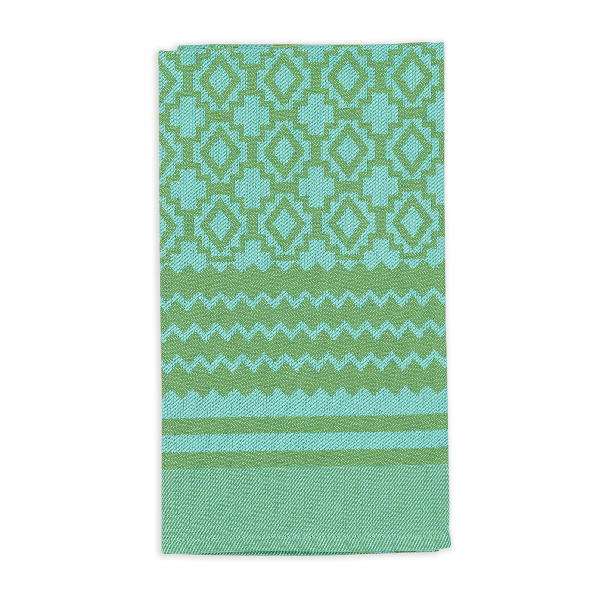 Penta Tea Towel - Geometric Lime