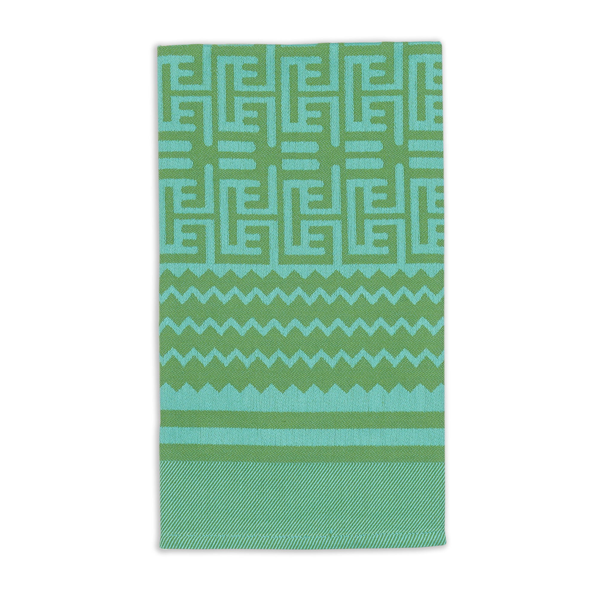 Penta Tea Towel - Geometric Lime