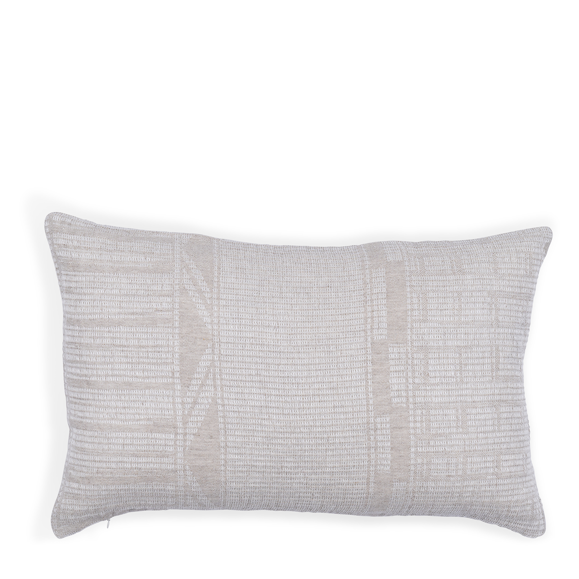 Bogolan Cushion Cover - Linen White Sand