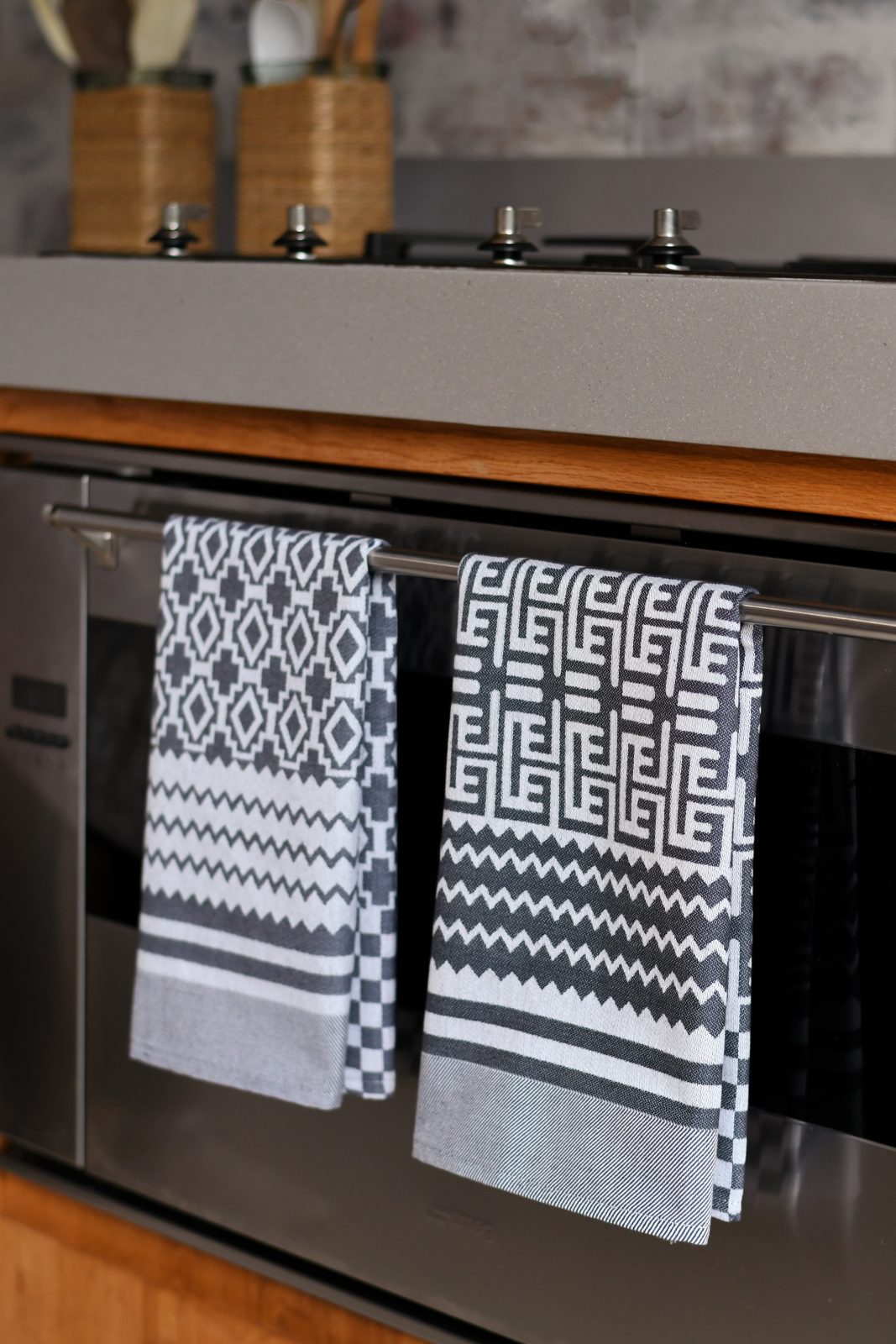 Penta Tea Towel - Geometric Indigo