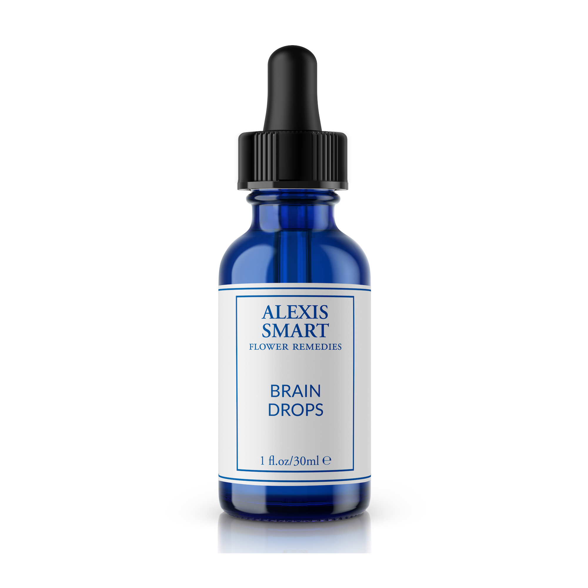 A 30 ml bottle of flower remedy which improves focus, memory, and has a calming effect on nervous system.