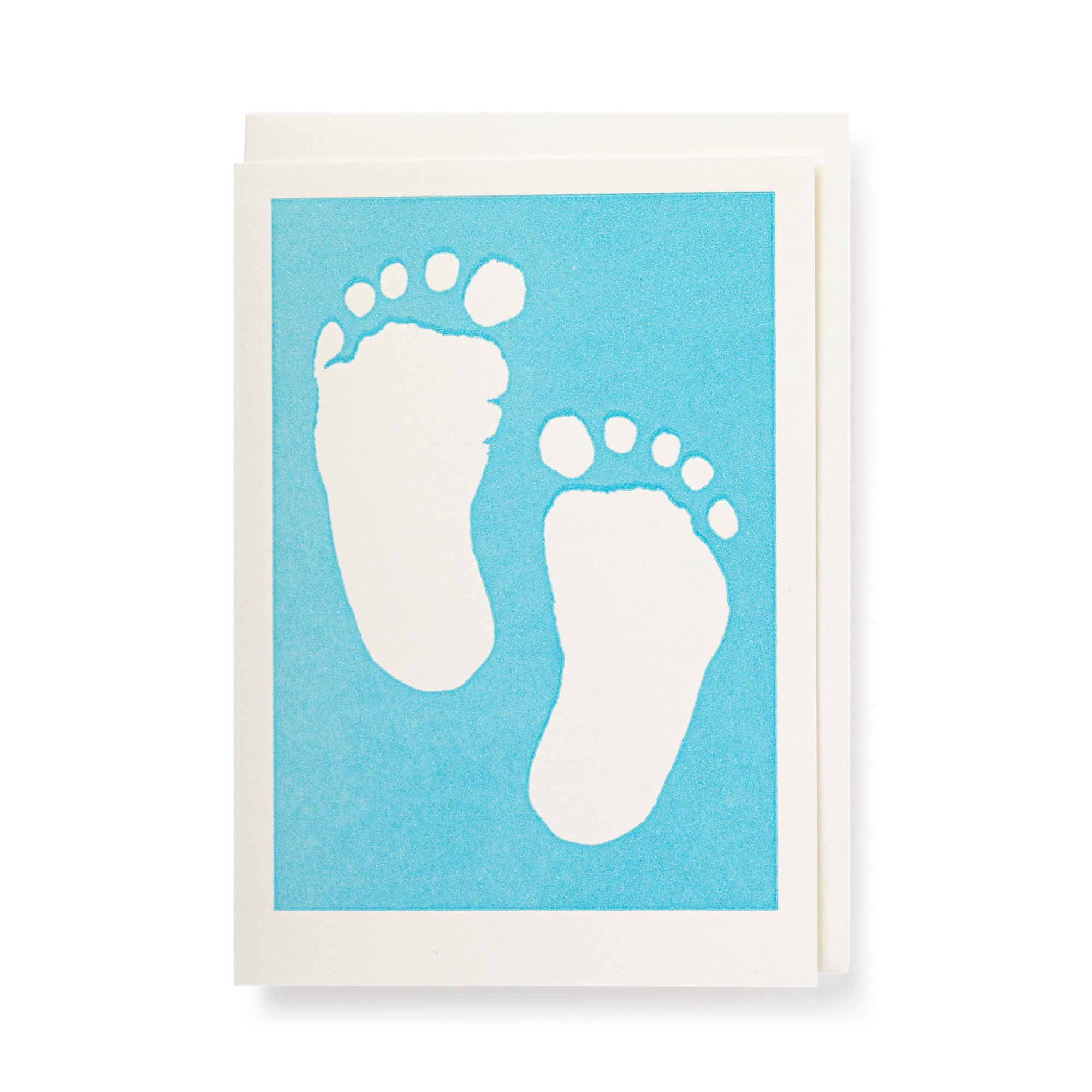 Baby Feet Card - Blue