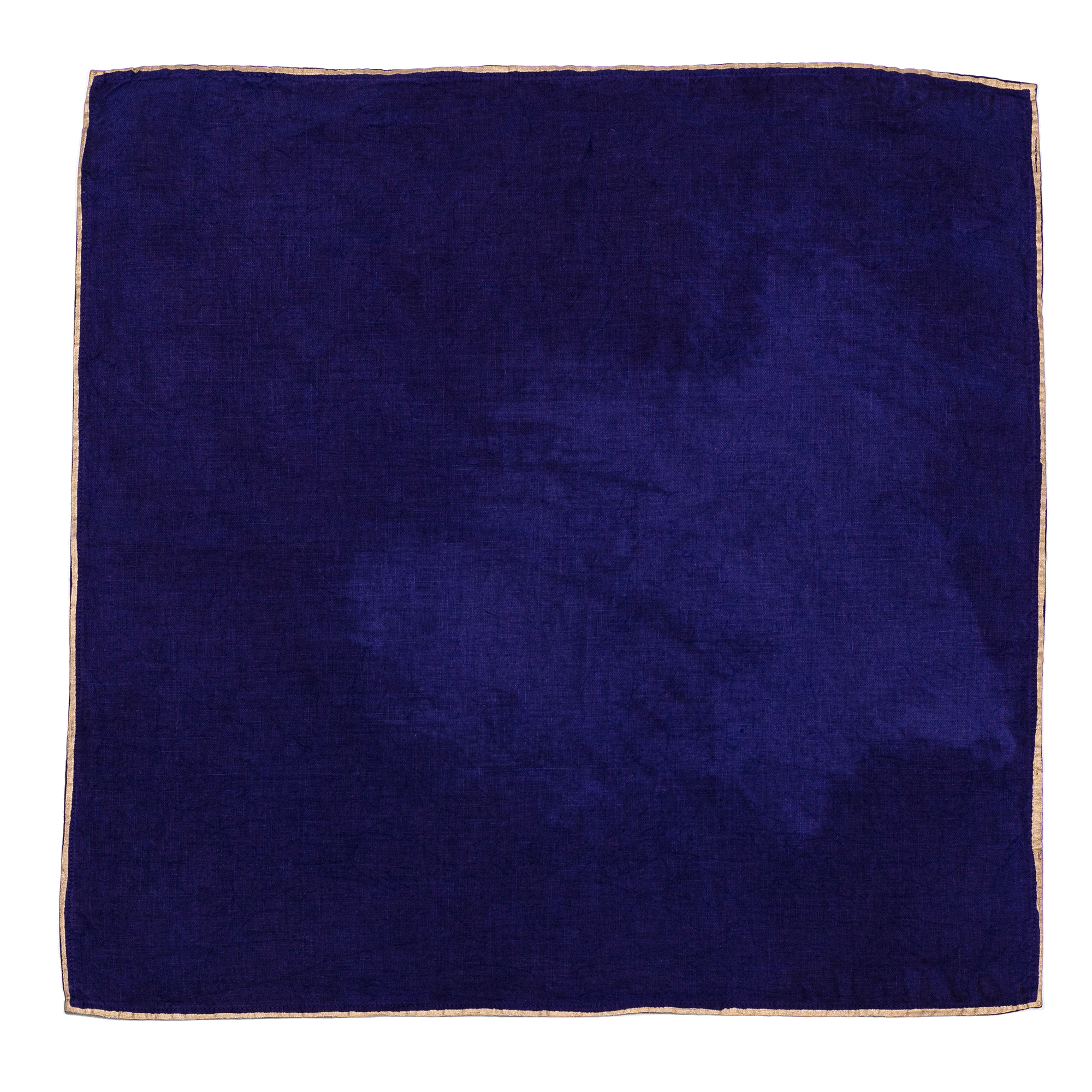 Gold-Dipped Edge Napkin - Indigo