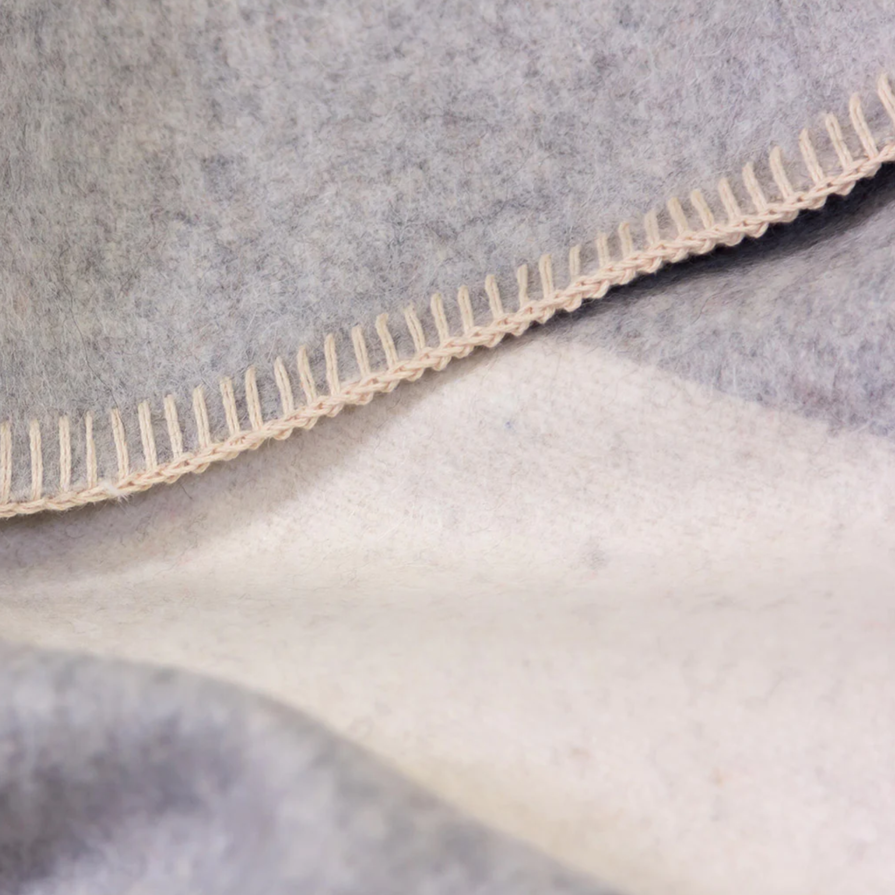 Siempre Oversized Recycled Throw - Heather Grey + Ivory