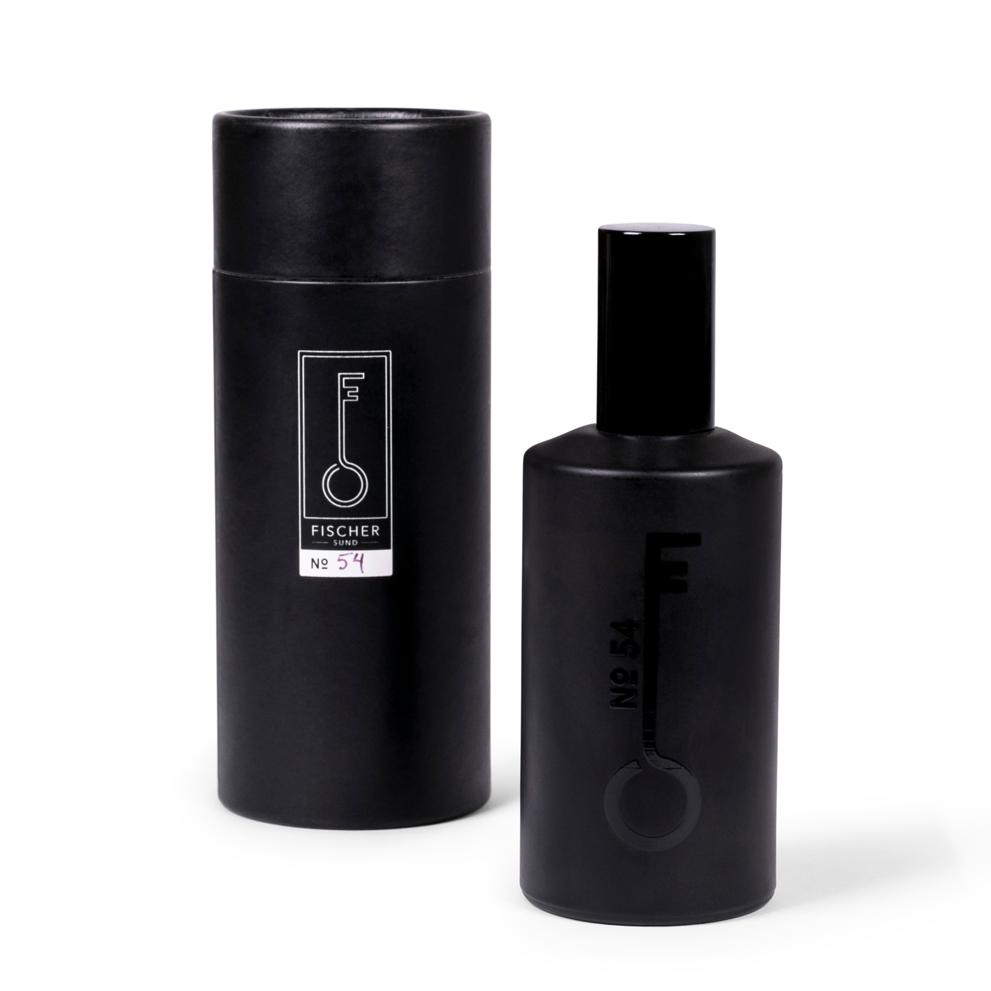 **Fragrance No. 54:** Woody and warm, this fragrance features comforting notes of vetiver, patchouli, and musk. Packed in a sleek black bottle and box, it offers a timeless and inviting scent.