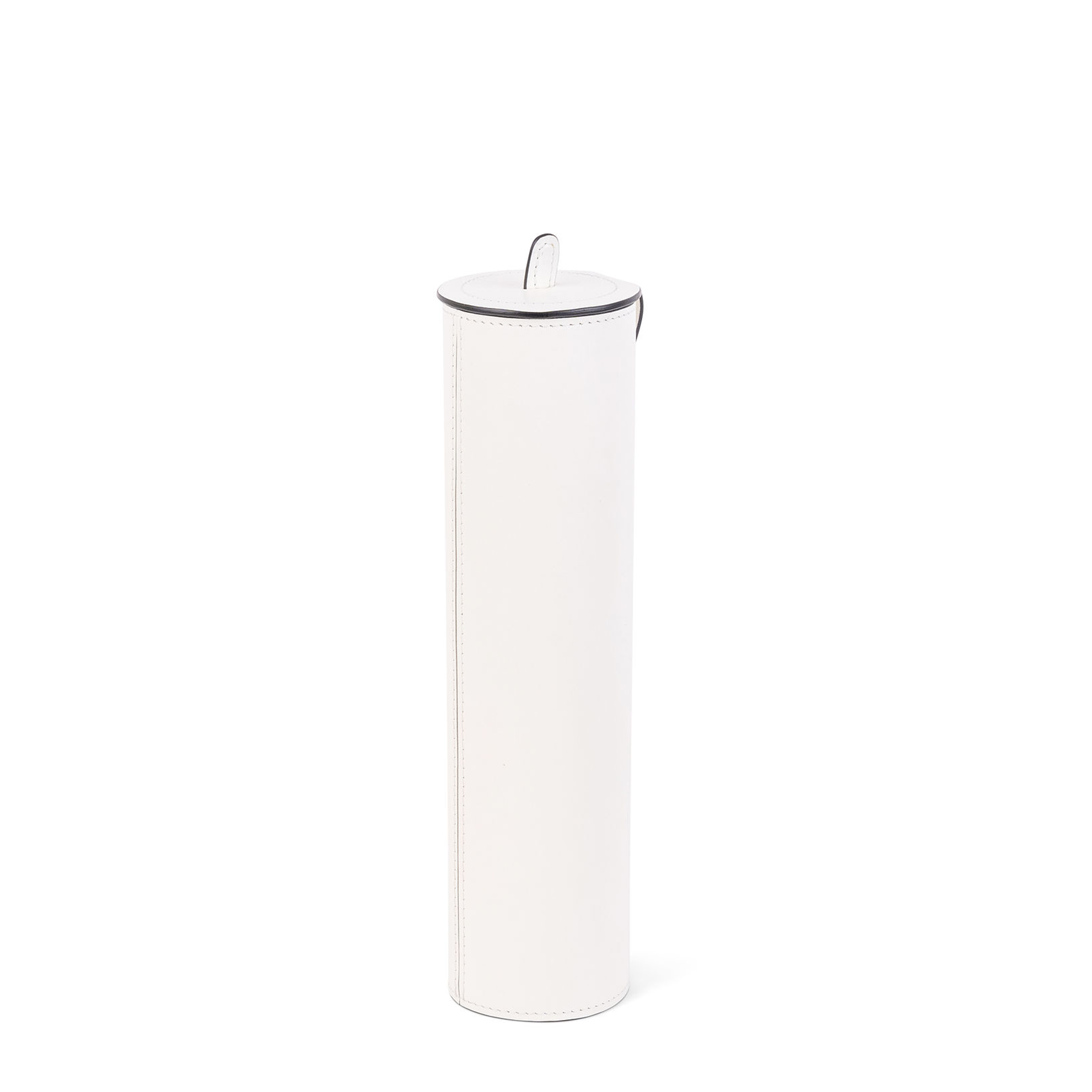 Prometeo Leather Giant Matches Holder -  White Nappa