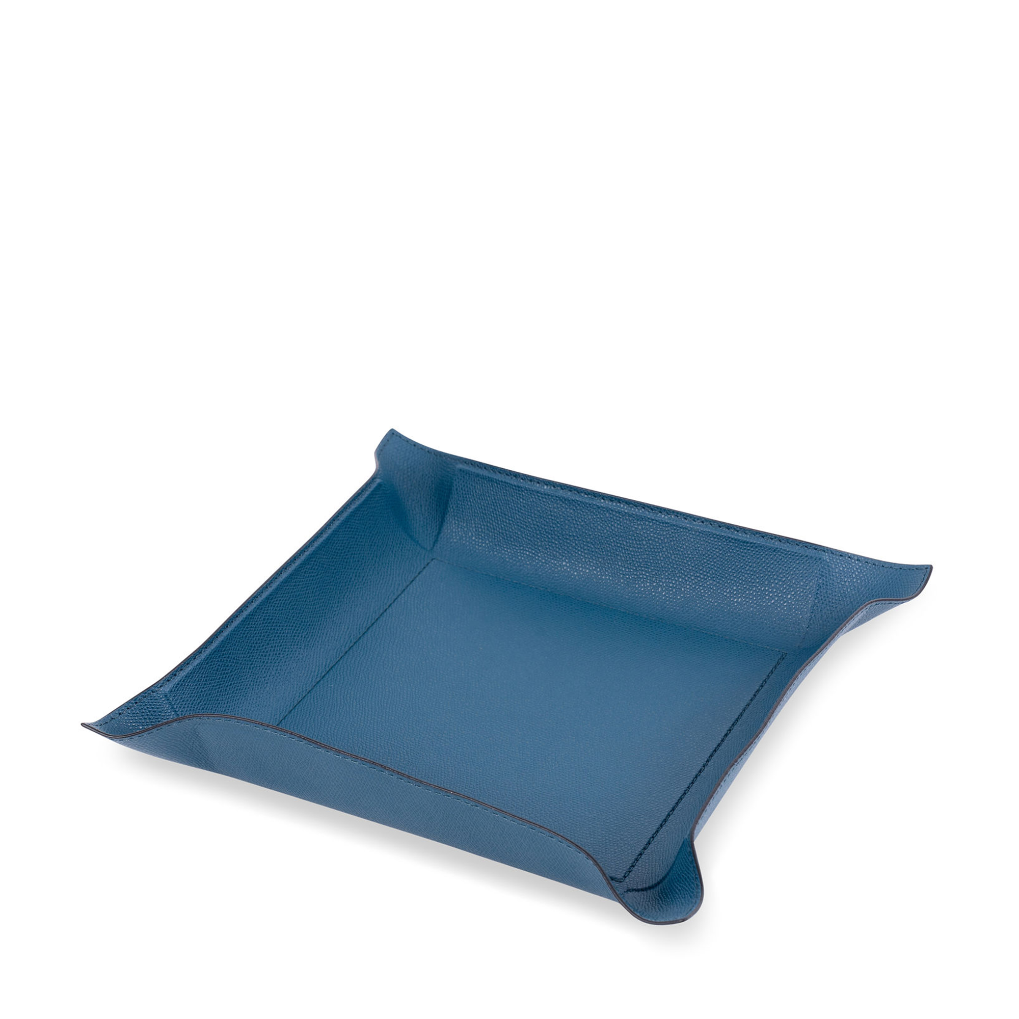 Jack Leather Valet Tray - Petrol Blue Golf Large