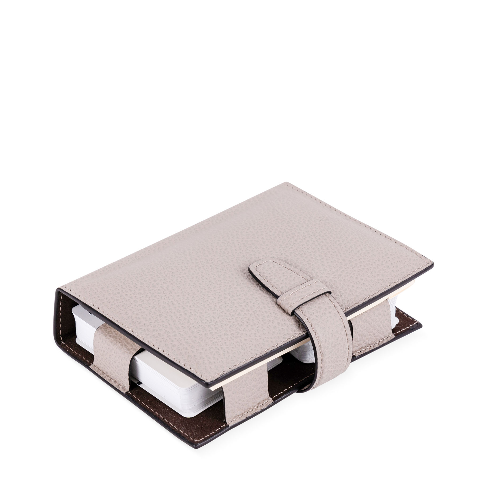 Stone golf embossed leather playing card holder, Jolly, perfect for storing and protecting your playing cards.