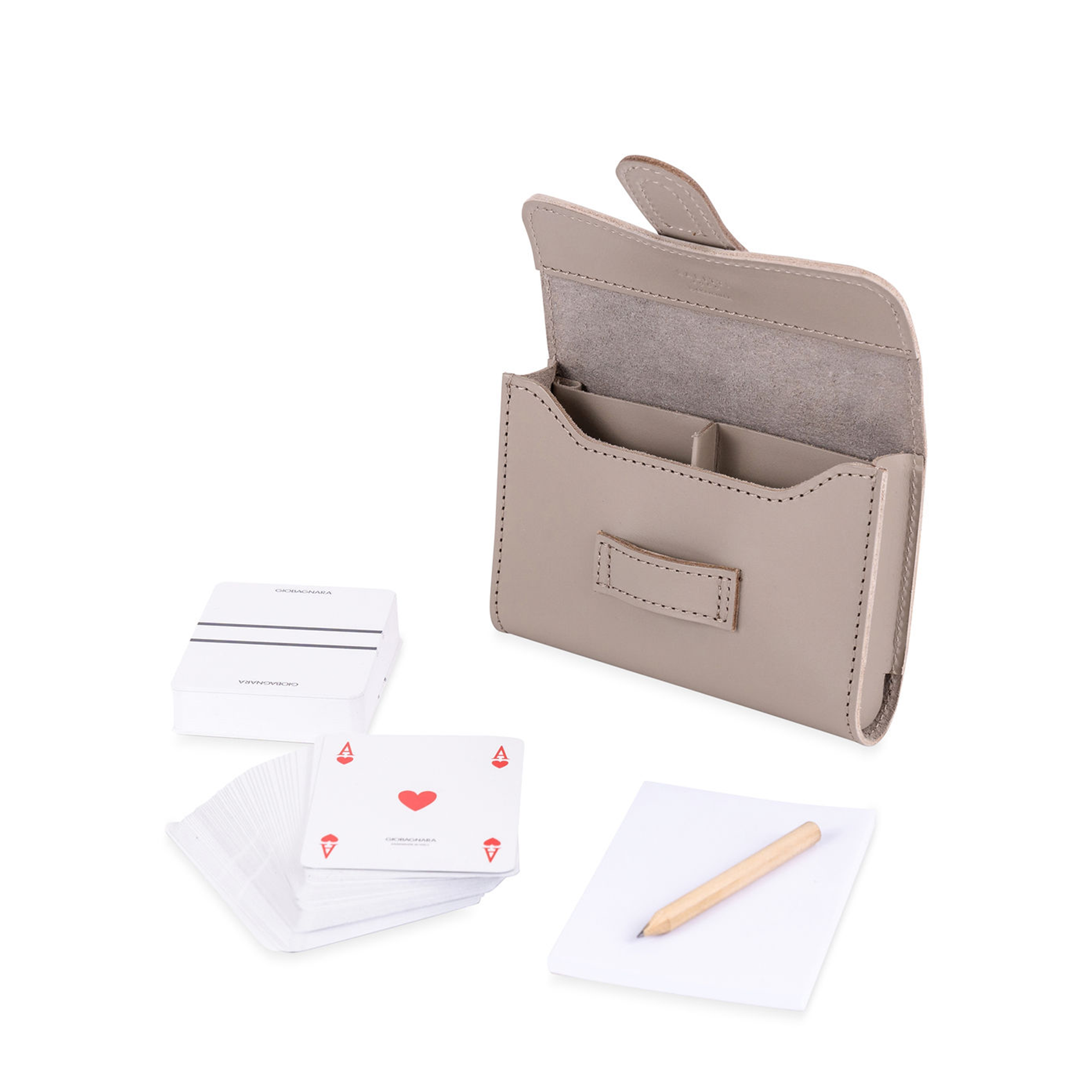 Passepartout Leather Playing Card Holder - Mud Saddle