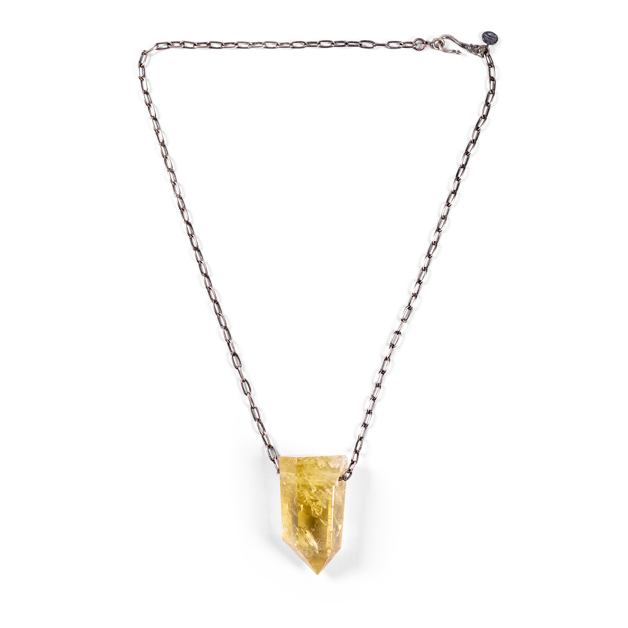 Citrine quartz necklace on silver chain featuring 8mm Citrine stones. Known as a stone of prosperity and abundance, it helps clarify thoughts and amplify personal powers of manifestation.