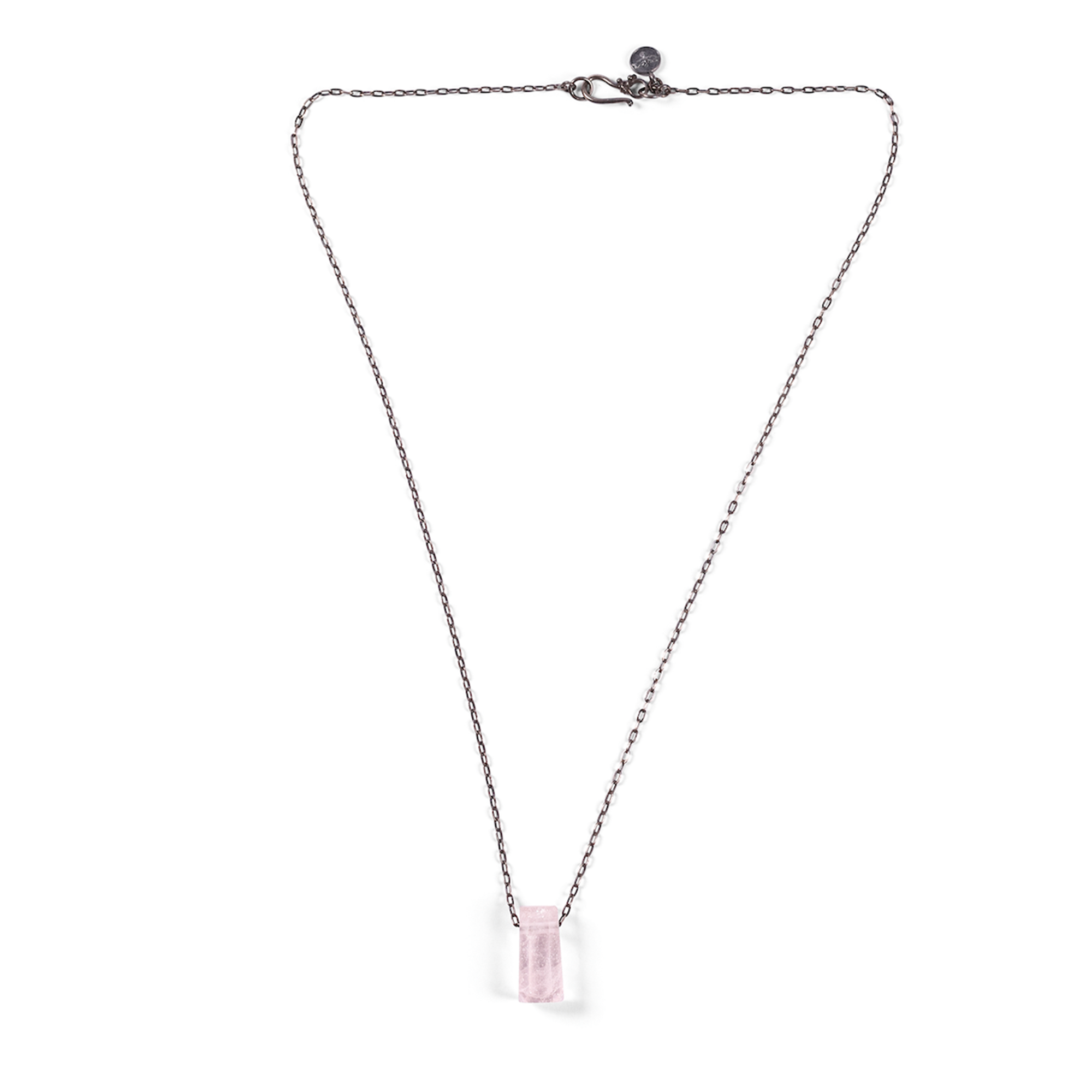 Morganite Necklace On Silver Chain