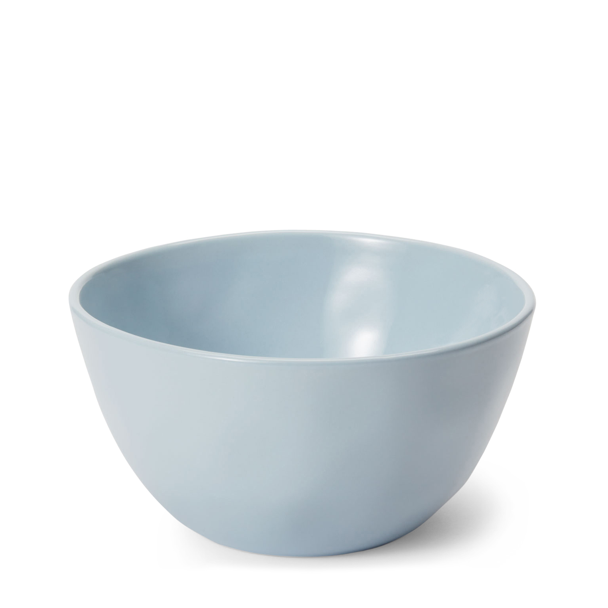 Blue cereal bowl made of stoneware with a satin exterior finish and a glossy interior. Versatile for cereal, soup, or ice cream. Adds vibrant color and style to your table, countertop, and kitchen cabinet.