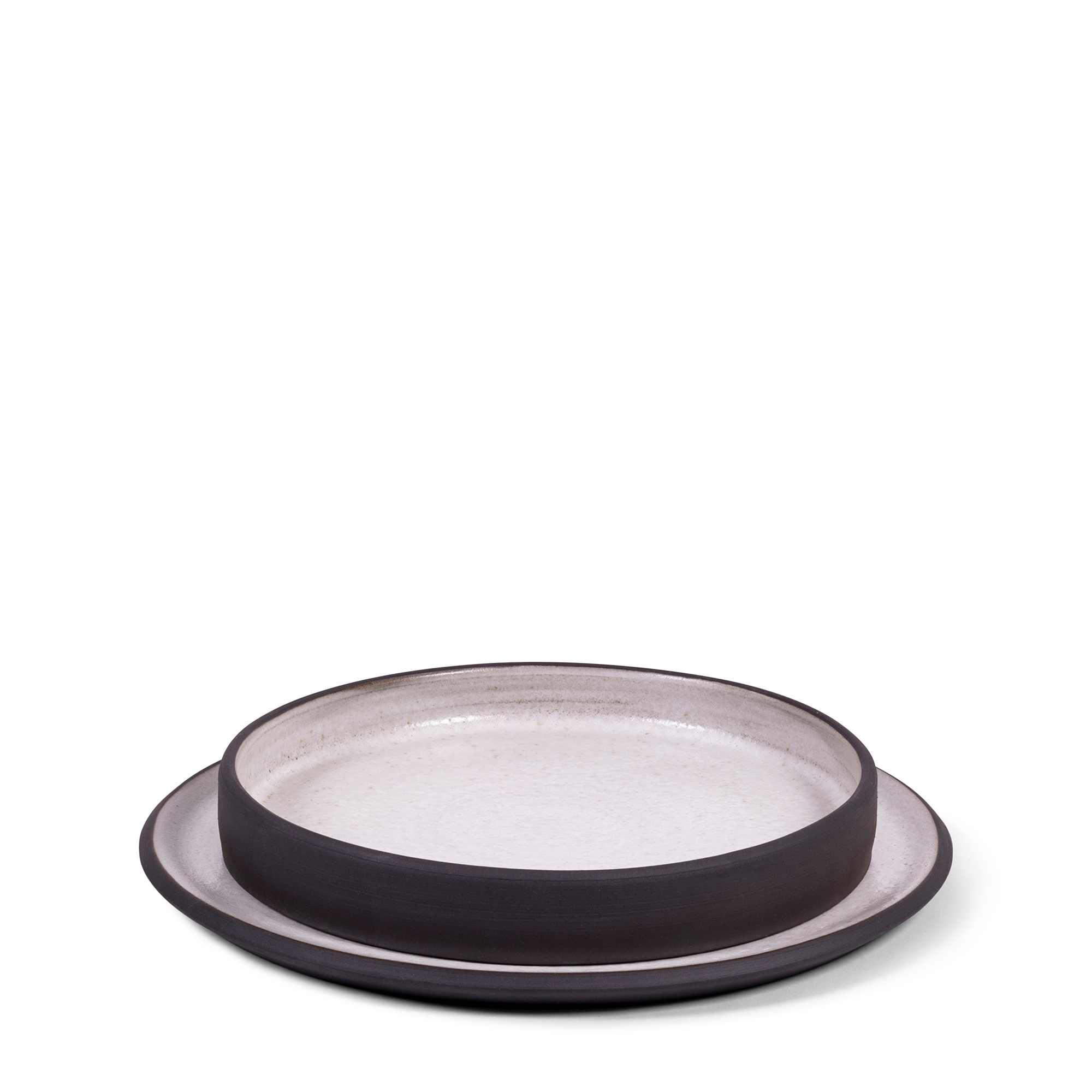 Blackware High Salad Plate - White