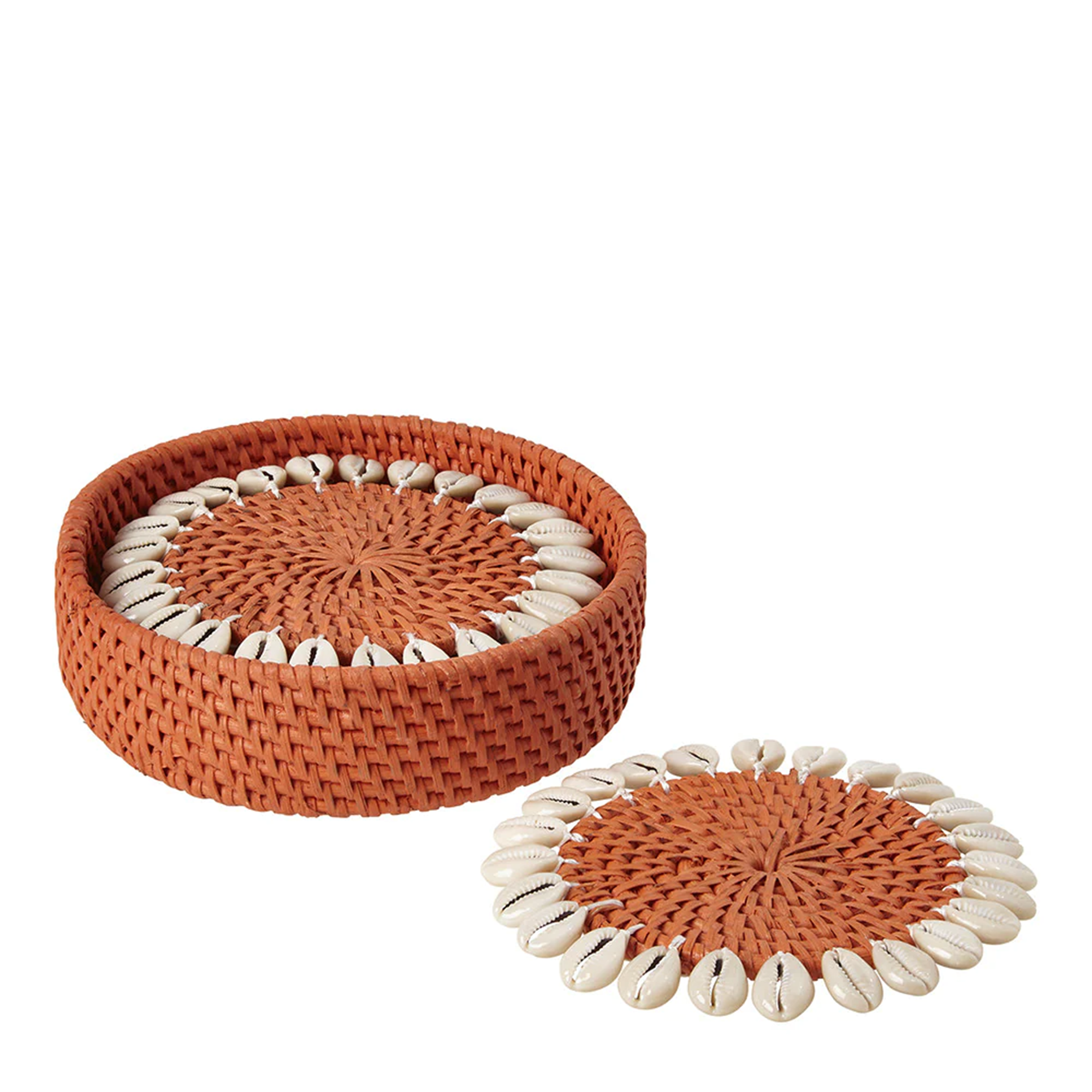 Capiz Coasters - Orange