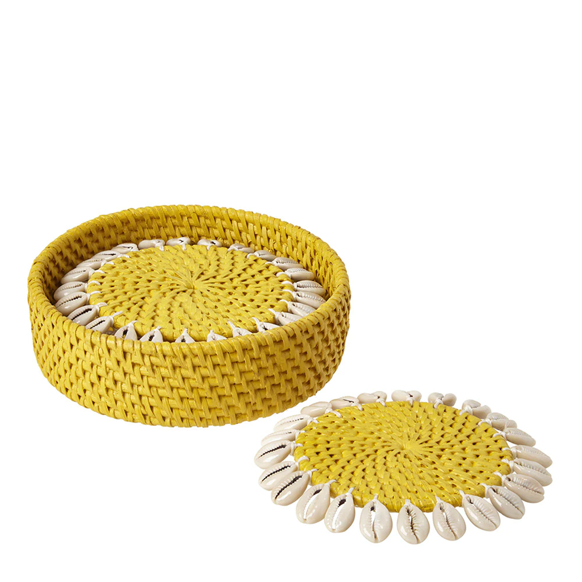 Capiz Coasters - Yellow