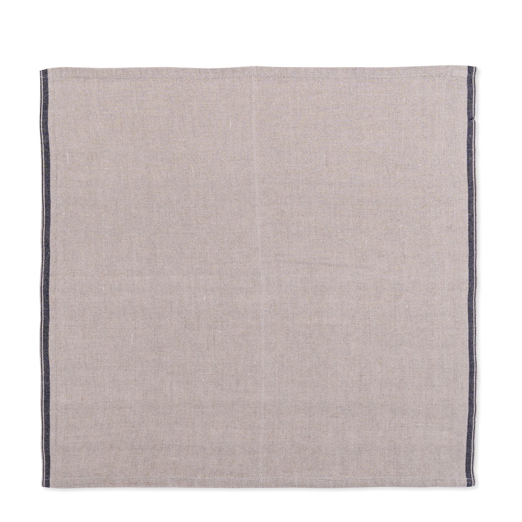 Selvedge Linen Serviette - Black