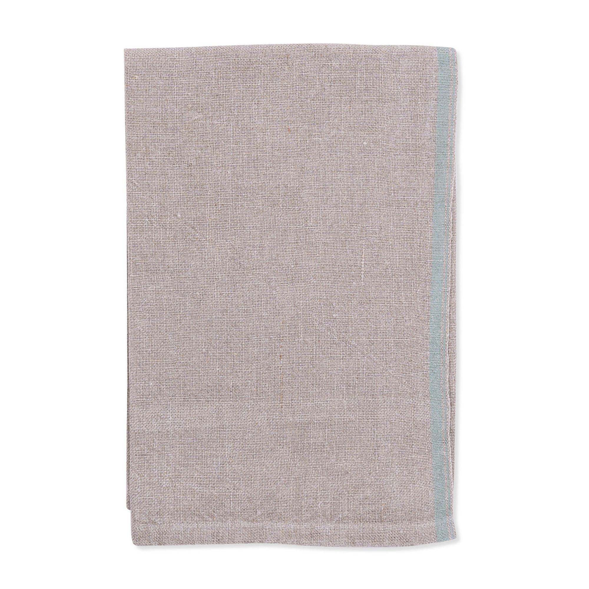 Selvedge Linen Serviette - Duck Egg