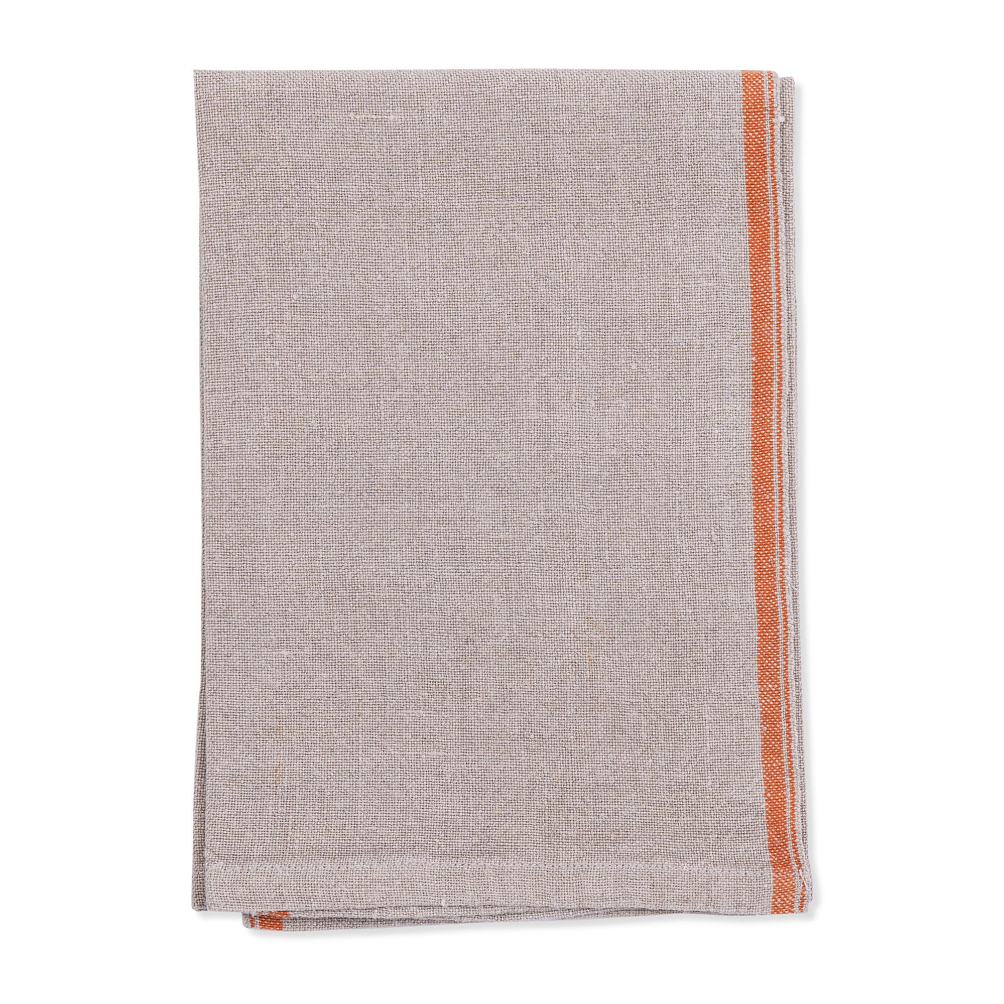 Selvedge Linen Serviette - Pumpkin