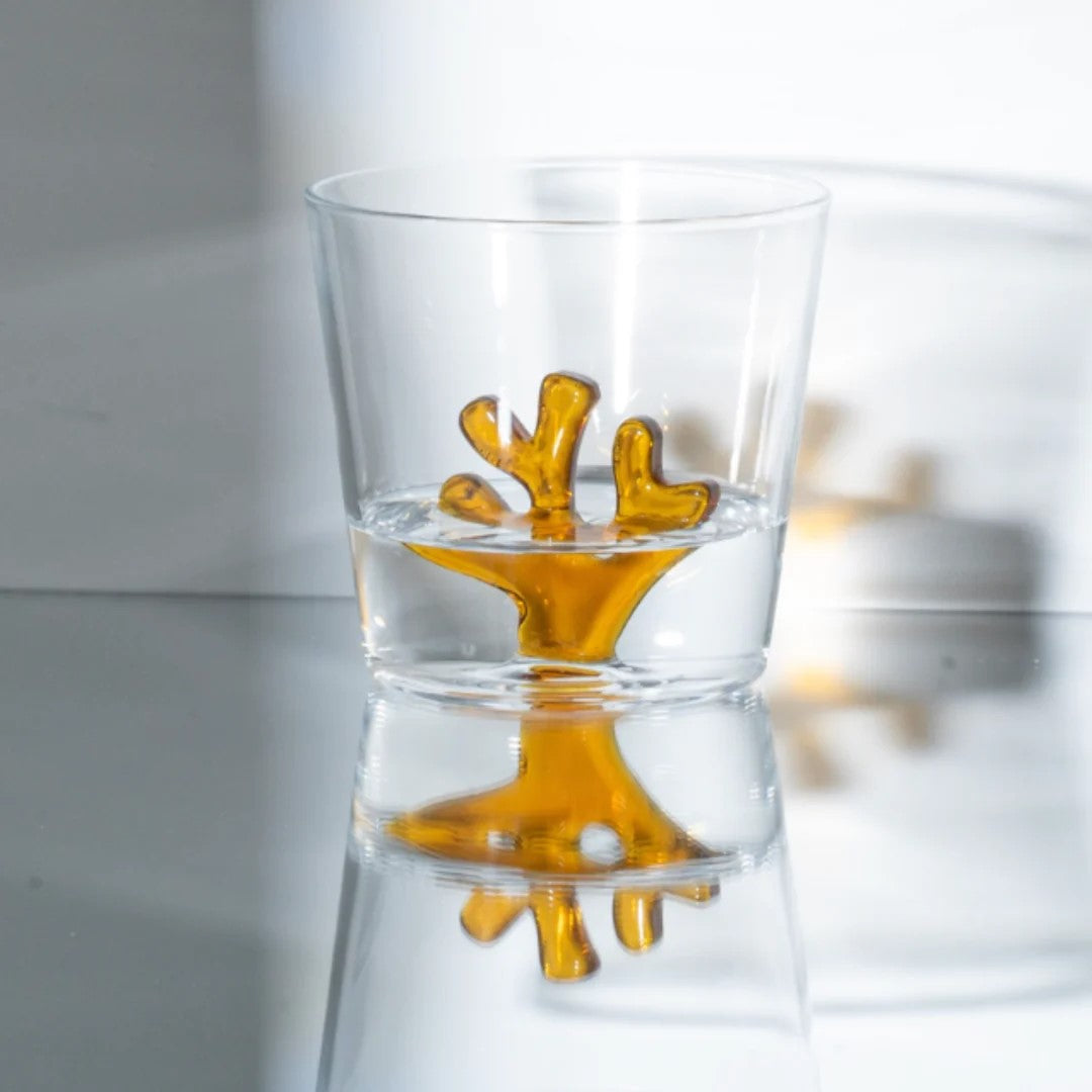 Whimsical Tumbler Glasses - Amber