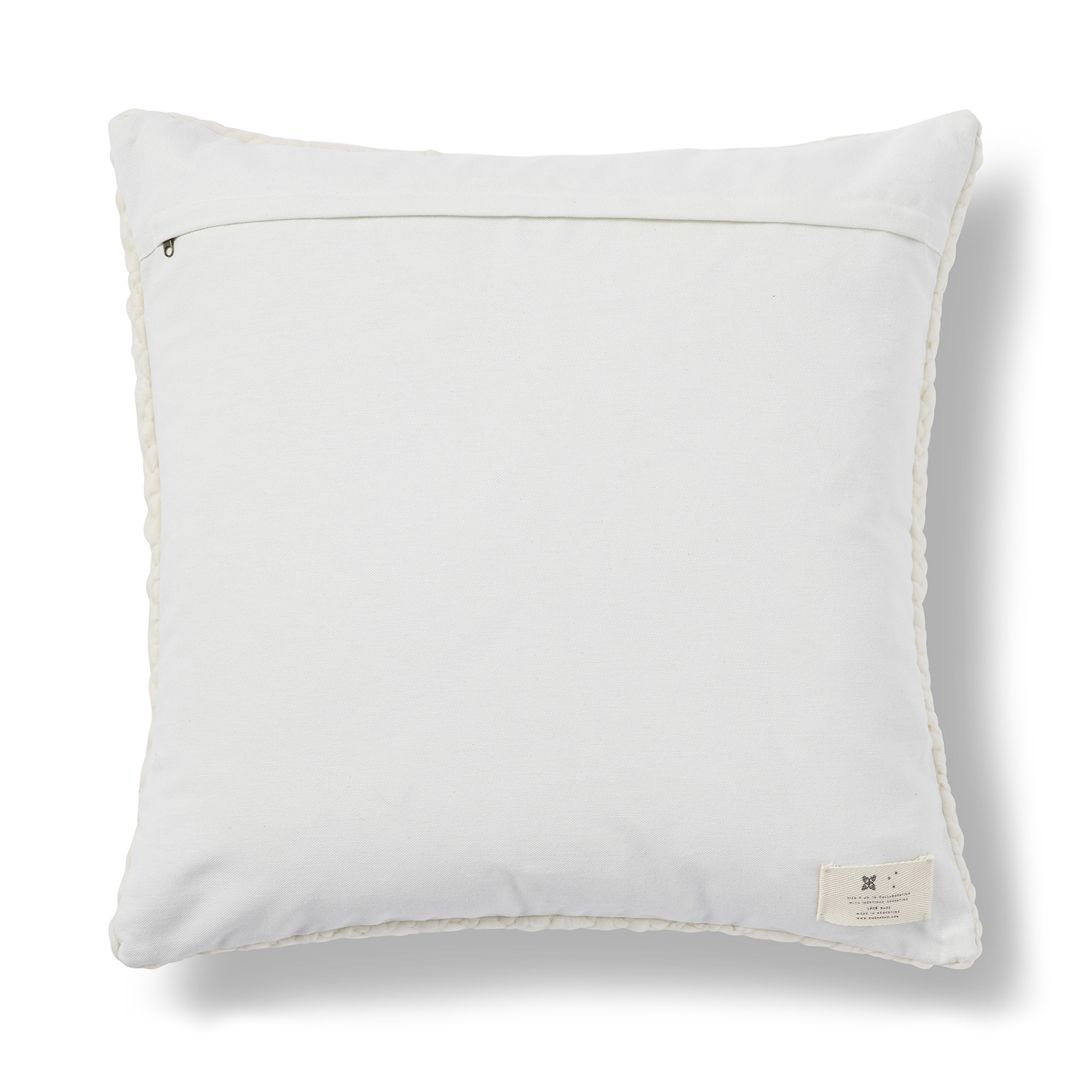 Malla Handwoven Wool Pillow - Ivory