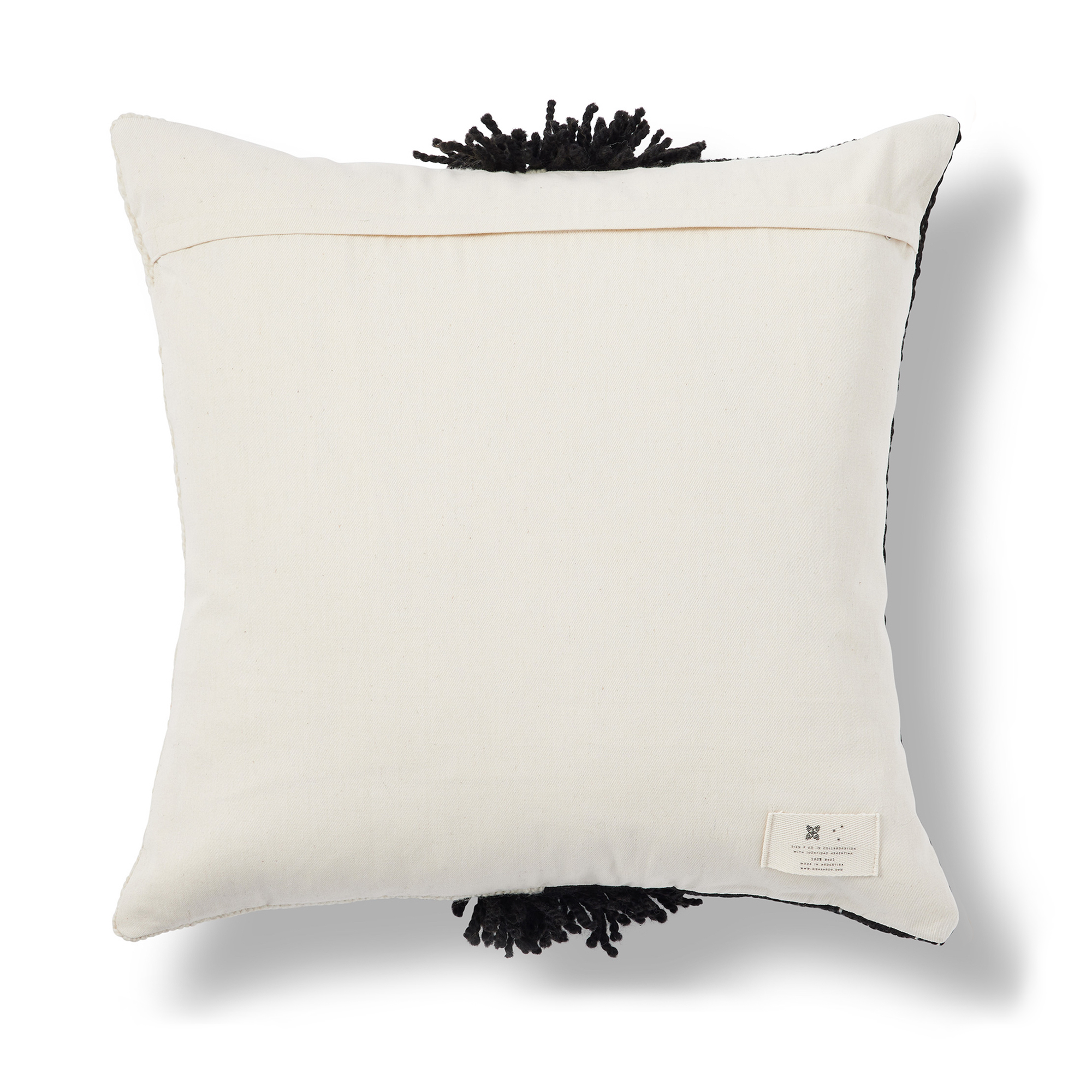 Puna Handwoven Pillow - Half Black