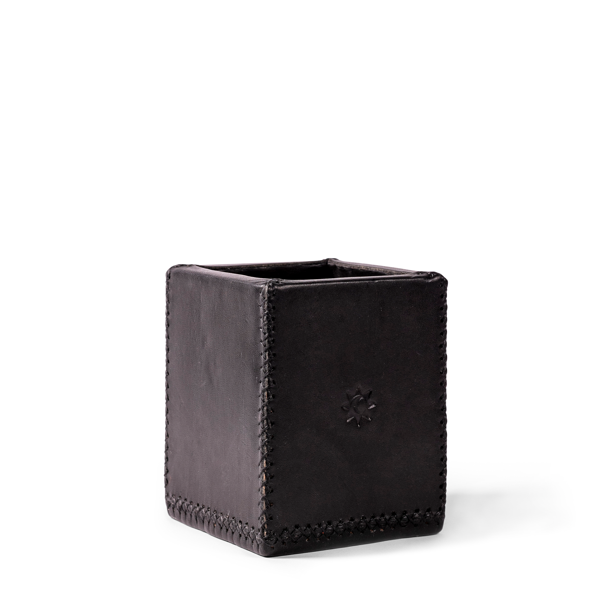 Leather Pen + Pencil Holder - Black