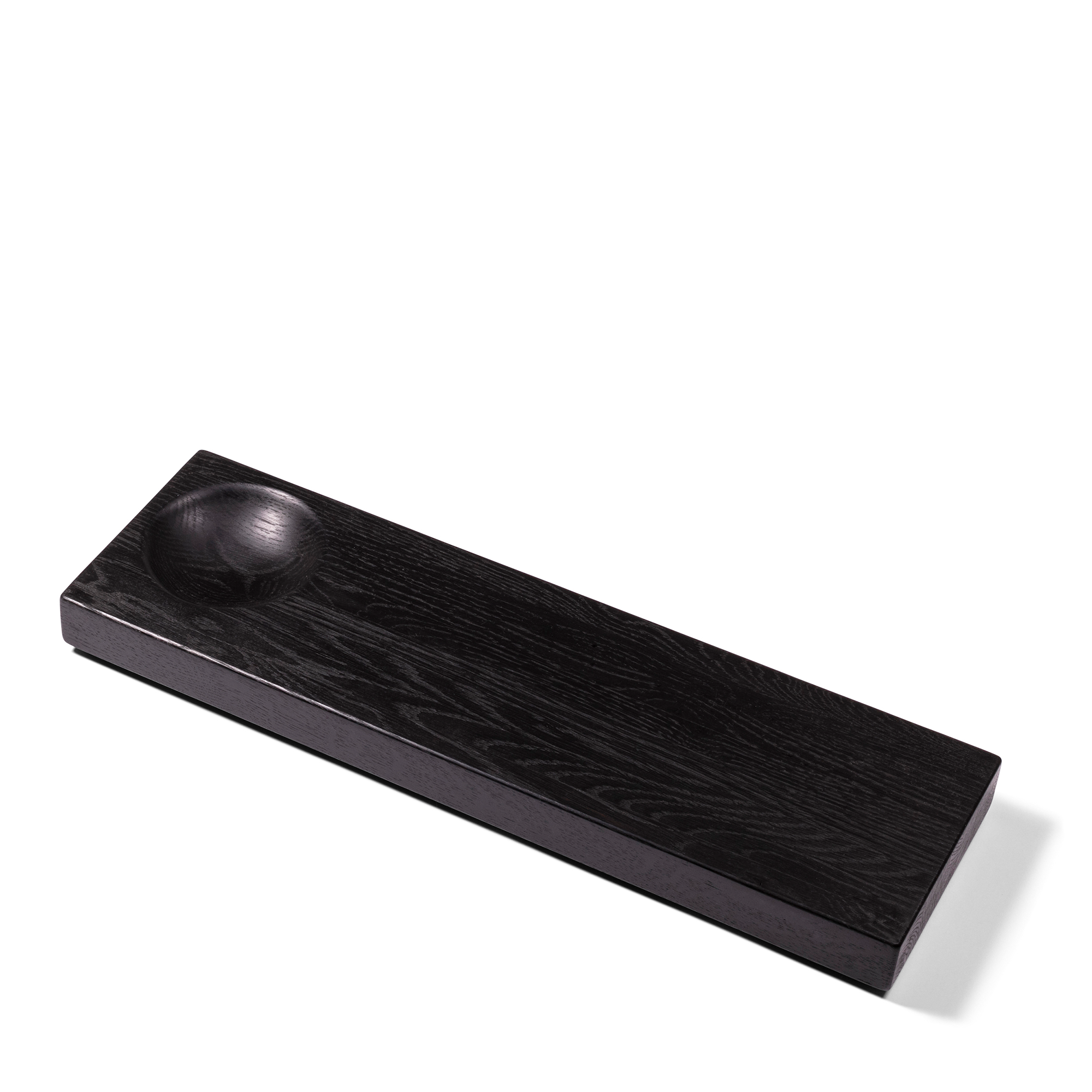 Long Board With Bowl - Ebonized Oak