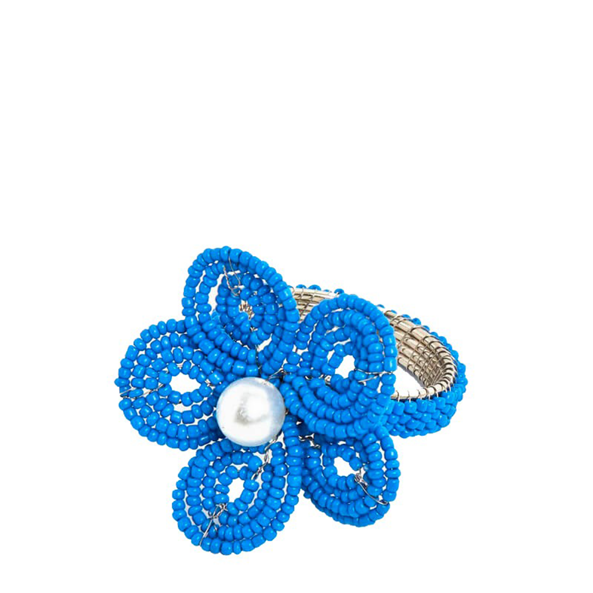 Floral Napkin Ring - Blue