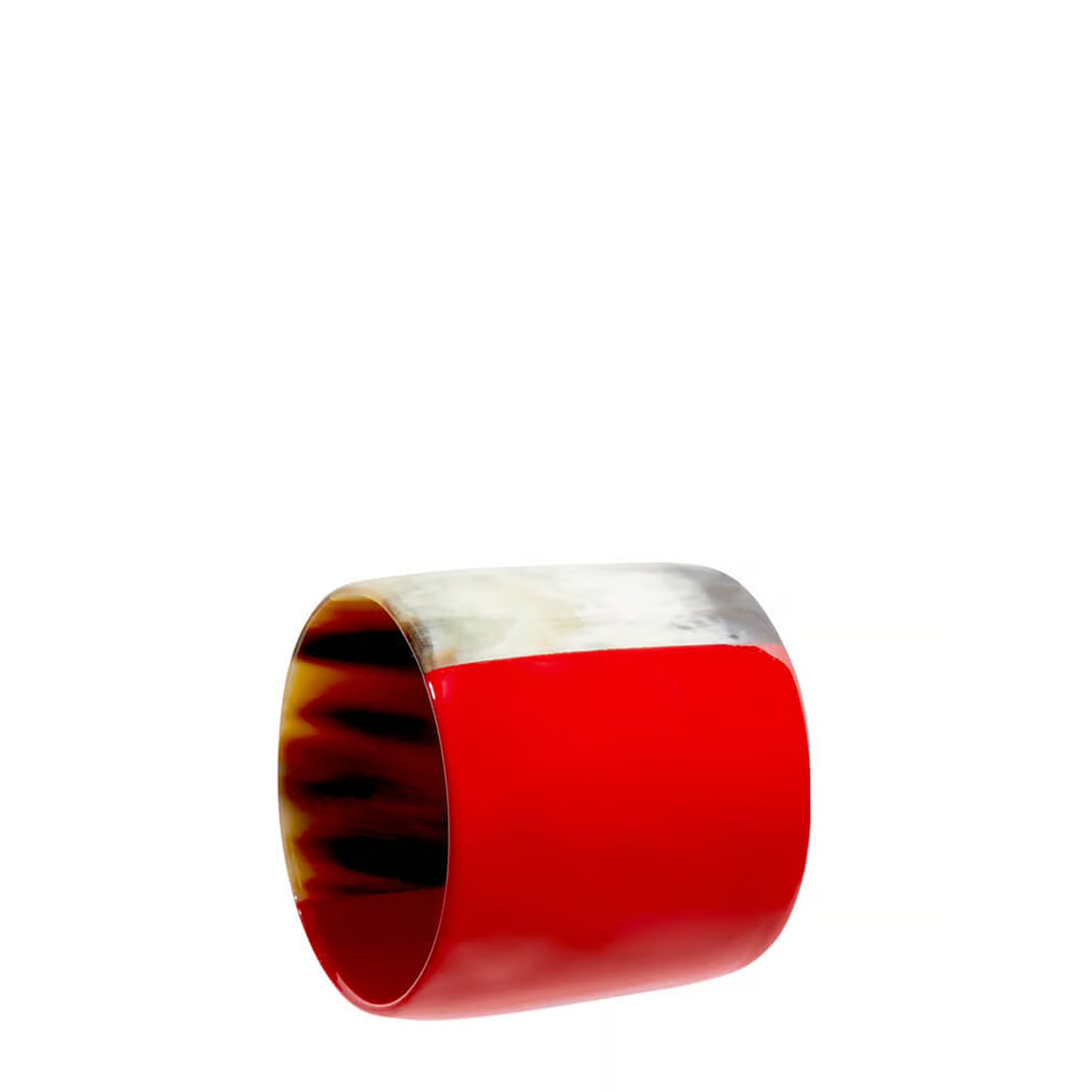 Horn + Lacquer Napkin Ring - Red